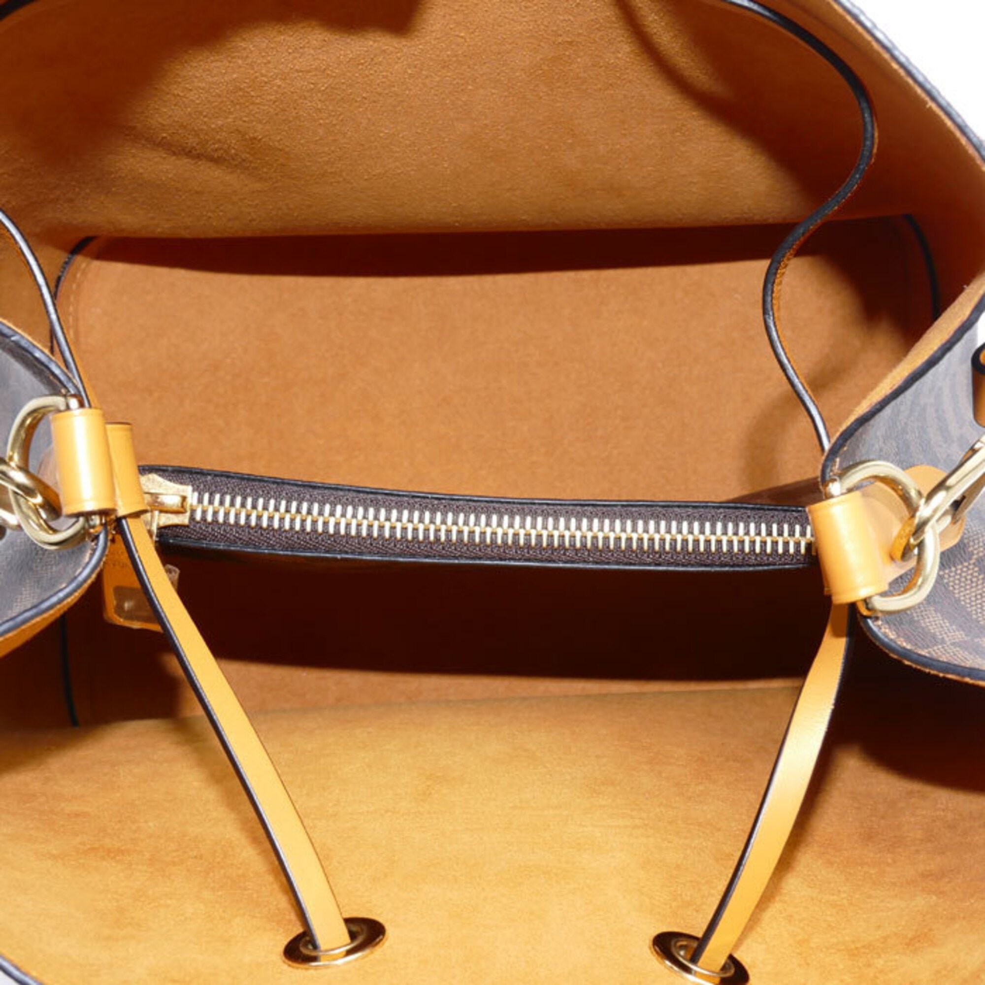 Louis Vuitton Ebene Saffron Damier Canvas Shoulder Bag (Pre-Owned)