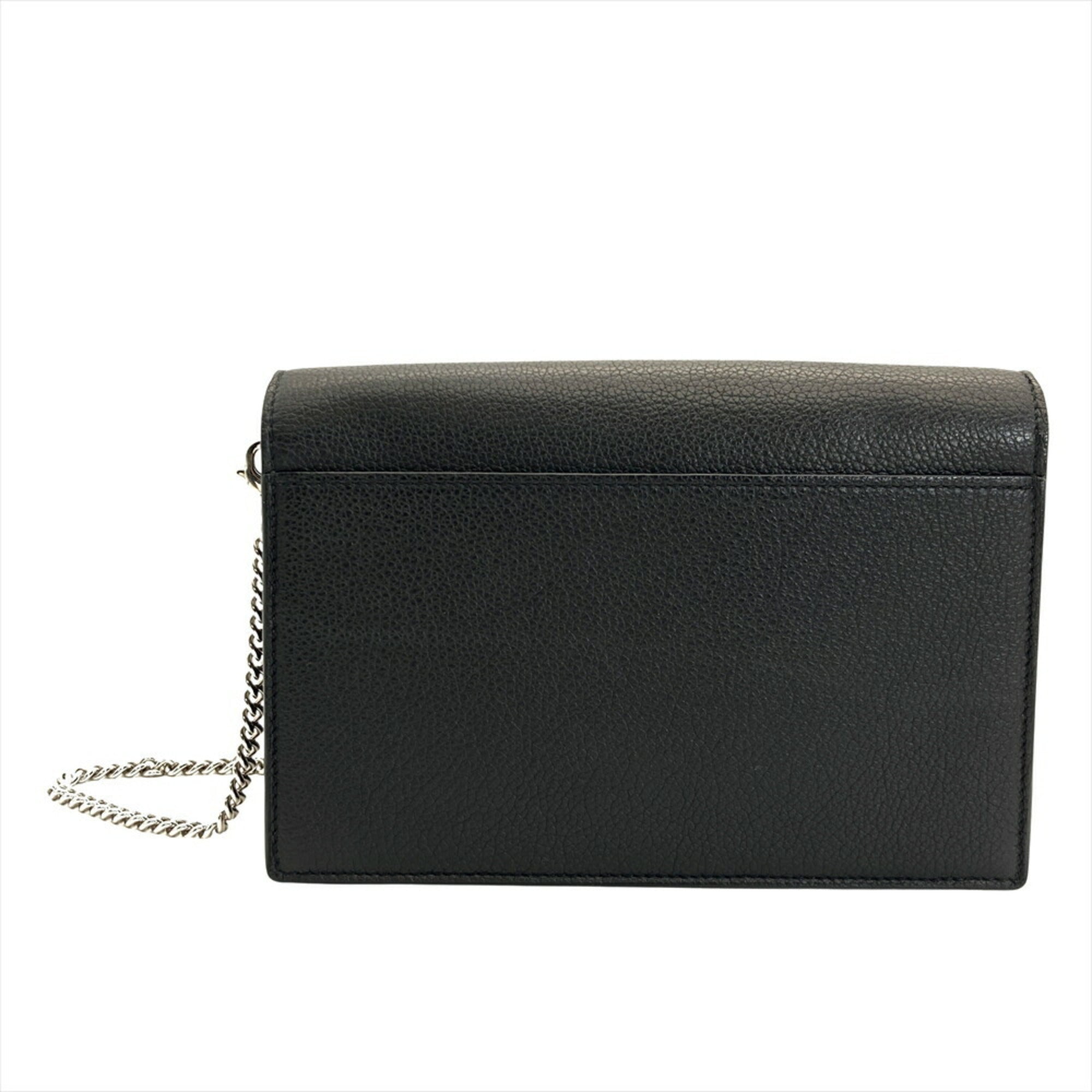Louis Vuitton Black Leather Pochette Shoulder Bag (Pre-Owned)