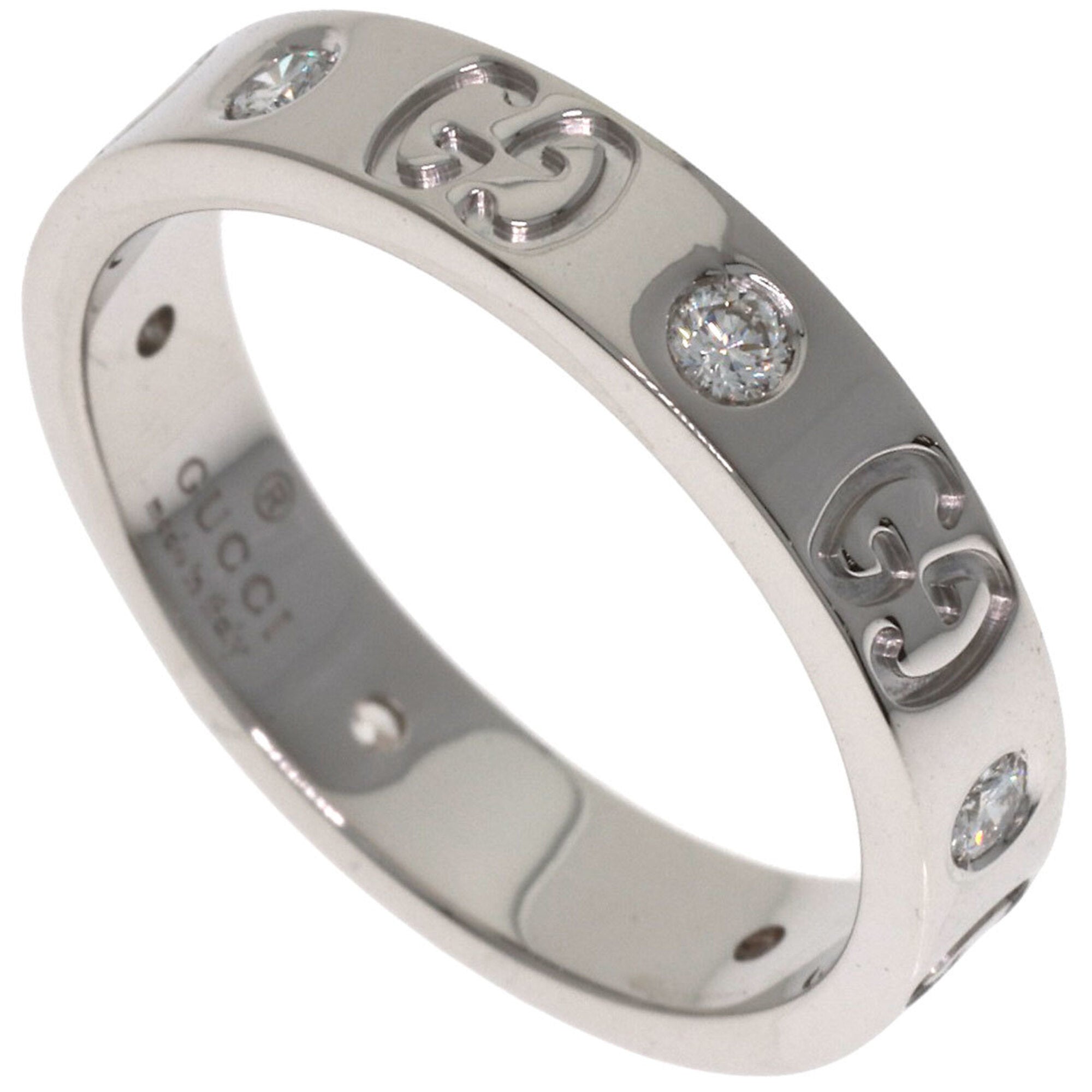Gucci Icon White Gold (18K) Band Ring (Pre-Owned)