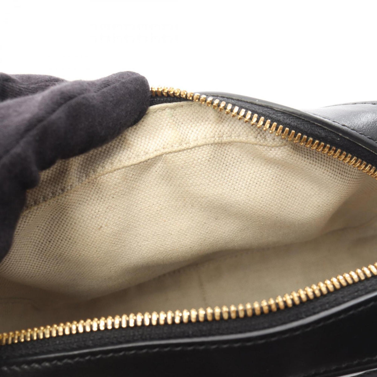 Gucci Black Leather Handbag Shoulder Bag (Pre-Owned)