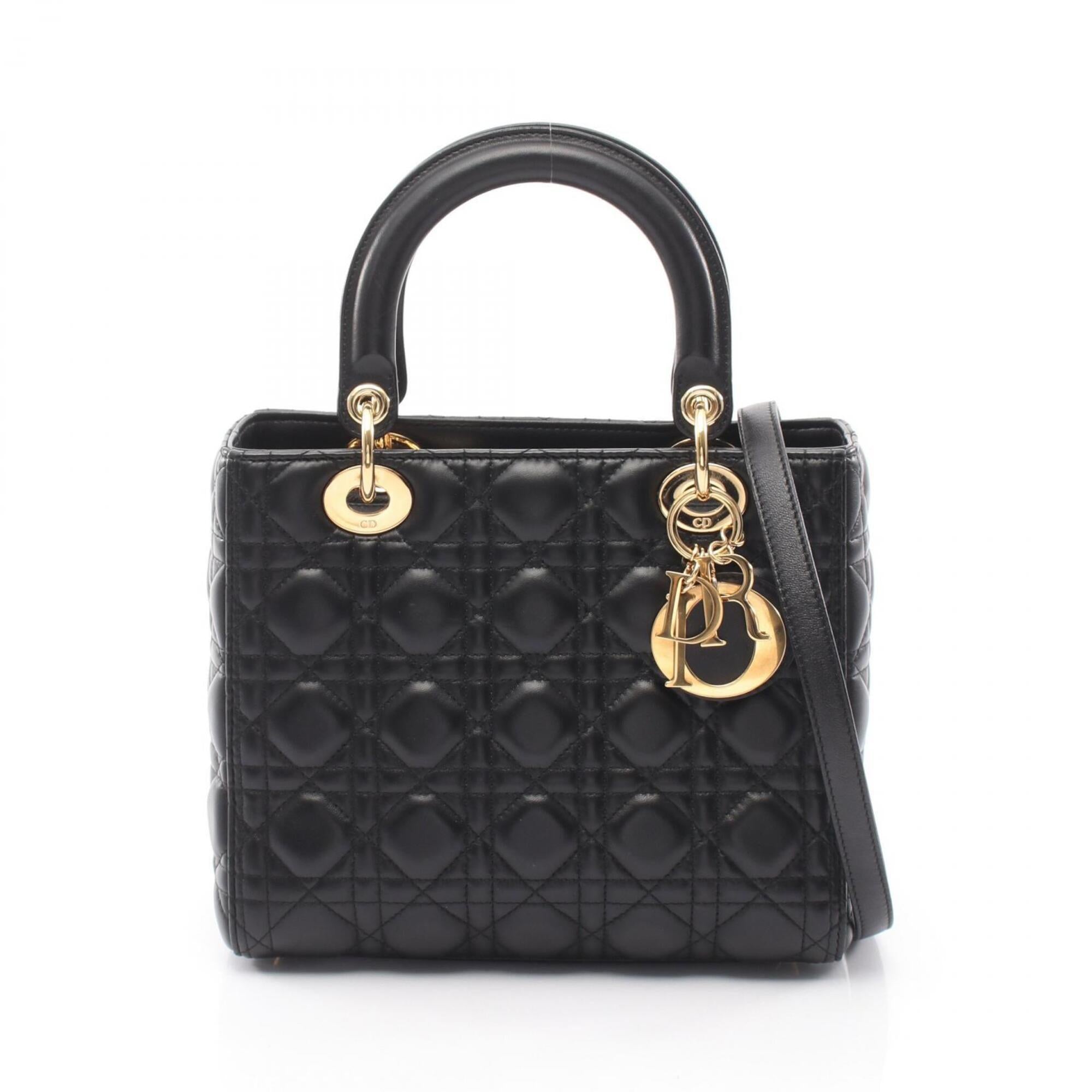 Christian Dior Black Leather Handbag (Pre-Owned)