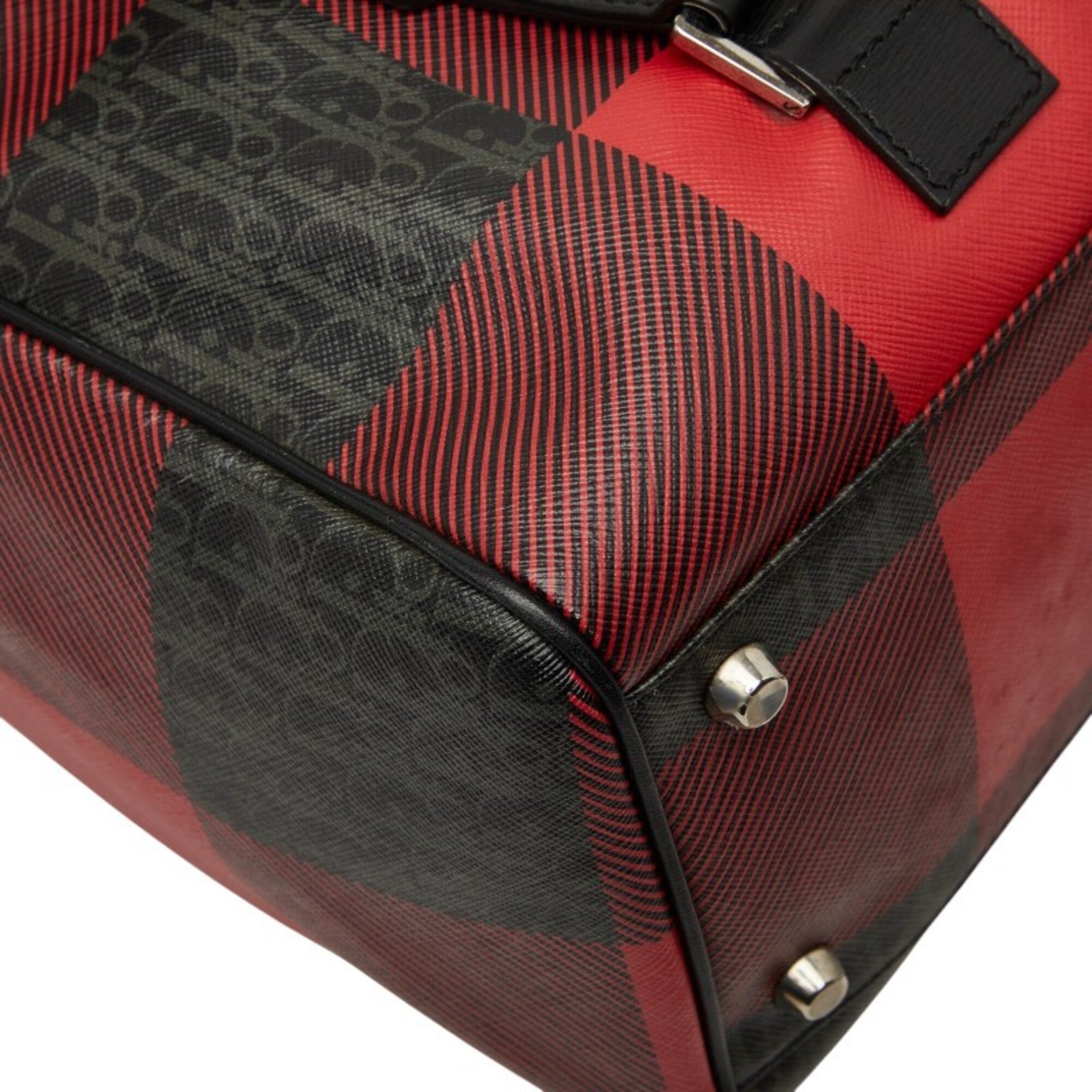 Dior Homme Black Red Color Pvc Leather Shoulder Bag Sling Bag (Pre-Owned)