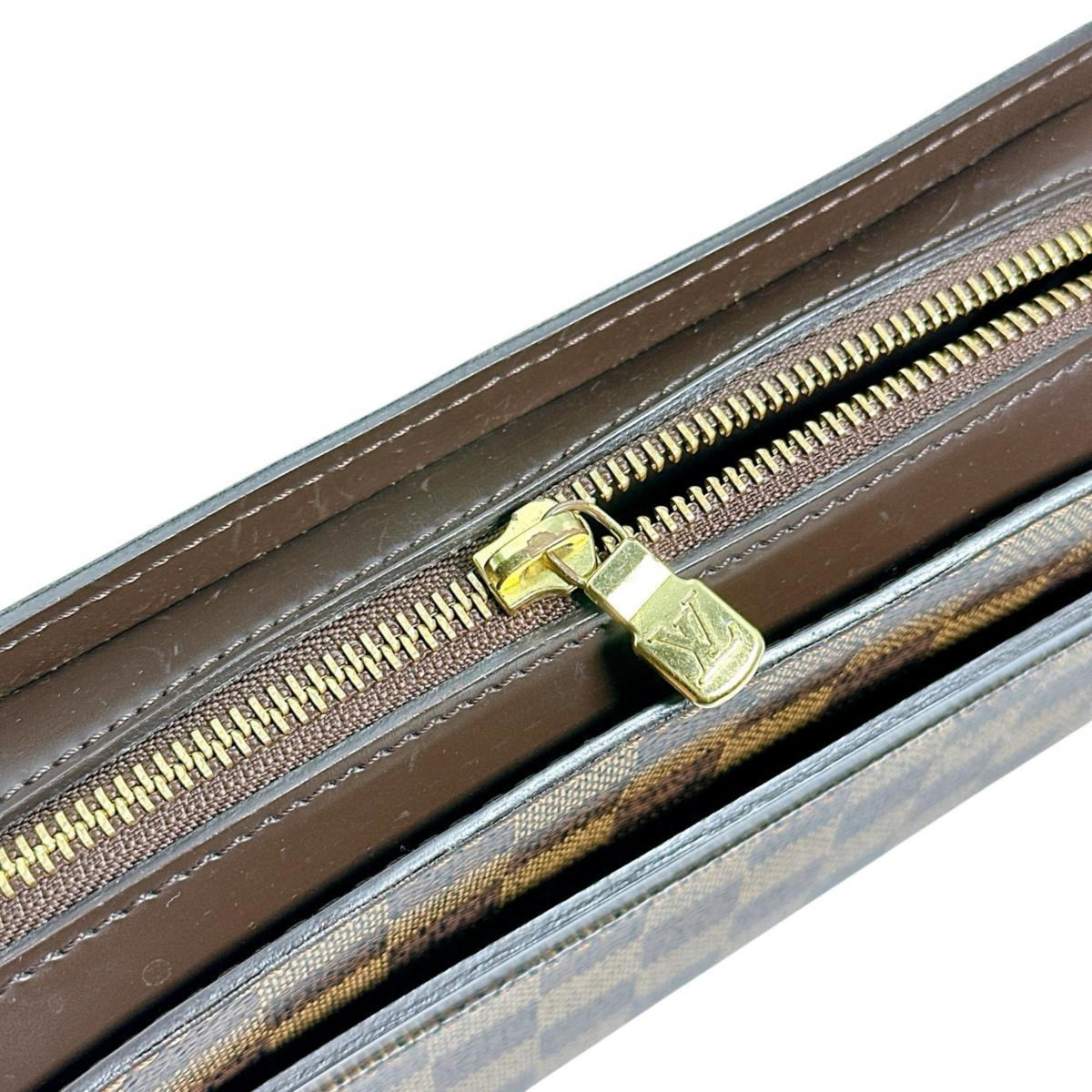 Louis Vuitton Brown Damier Canvas Clutch Bag (Pre-Owned)