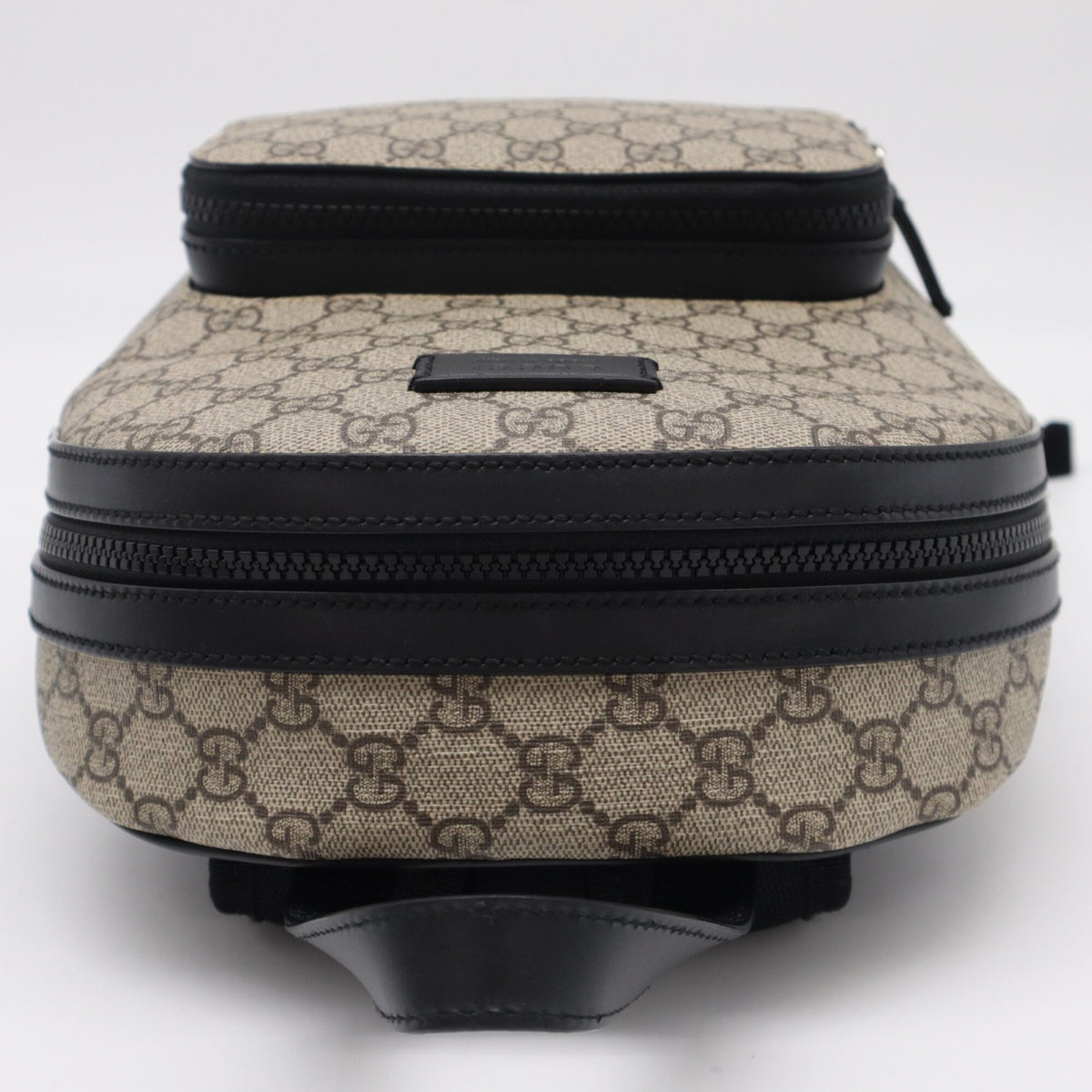 Gucci Beige Brown Canvas Leather Backpack (Pre-Owned)