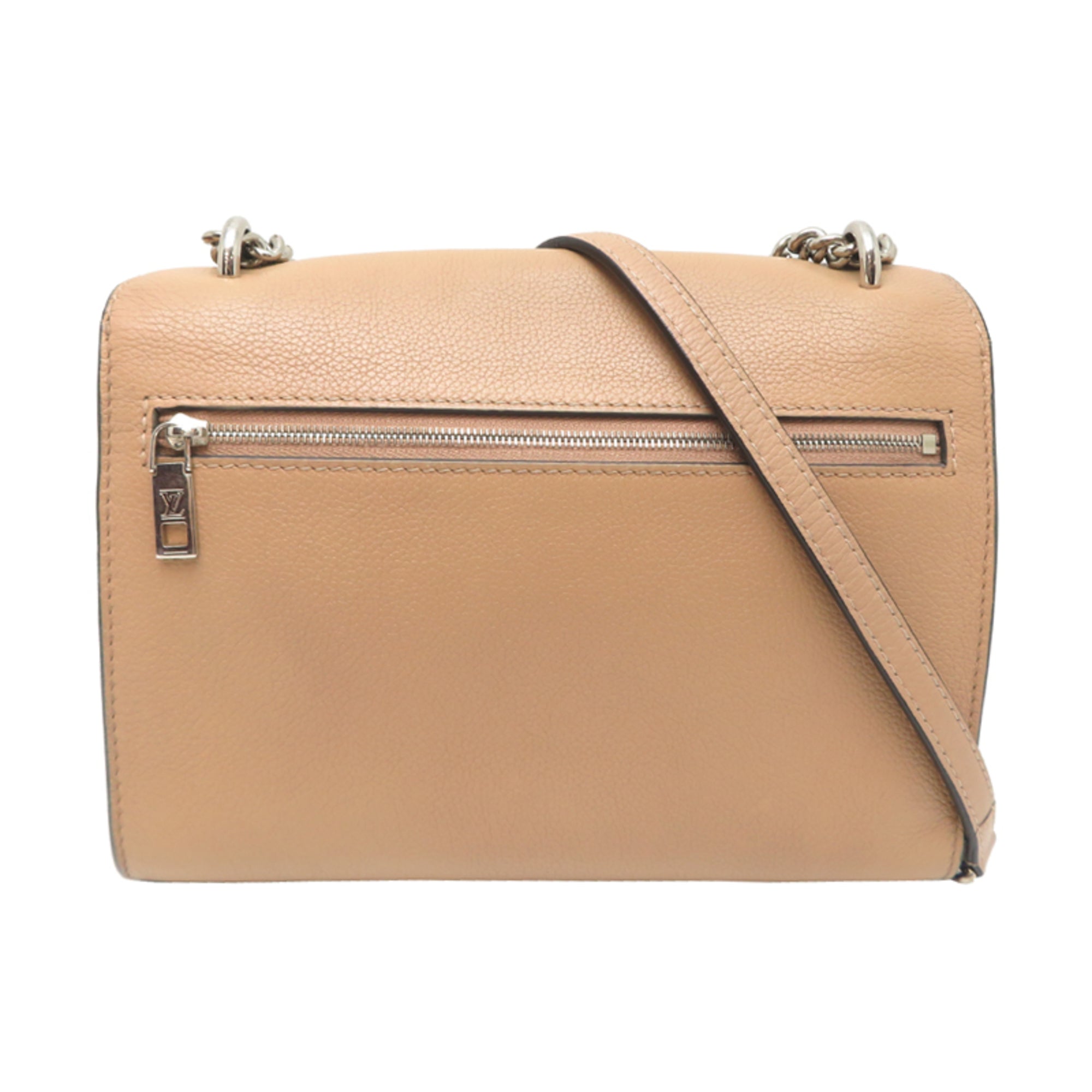 Louis Vuitton Beige Ivory Leather Shoulder Bag (Pre-Owned)
