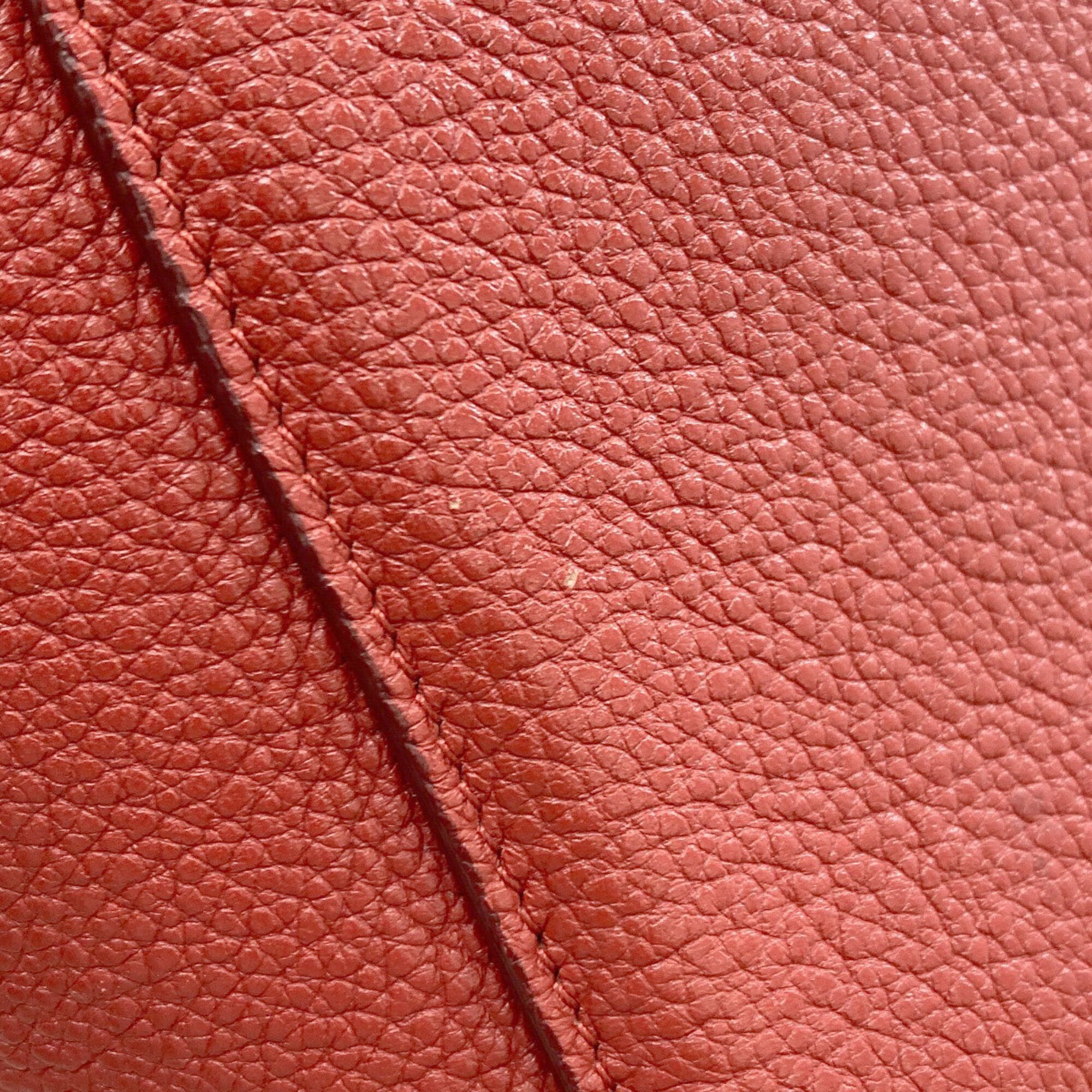 Celine Red Color Leather Shoulder Bag (Pre-Owned)