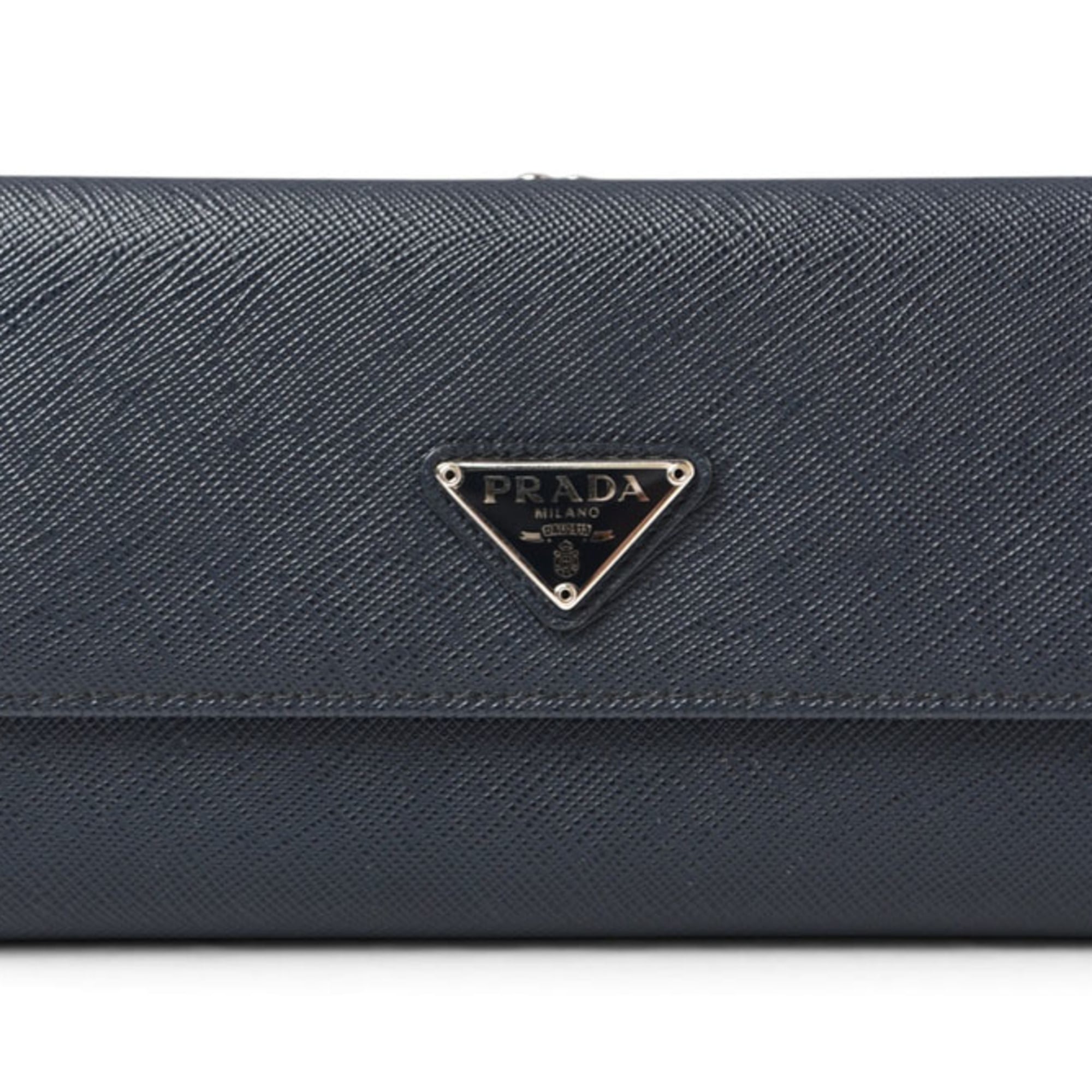 Prada Navy Leather Coin Purse/Coin Case (Pre-Owned)