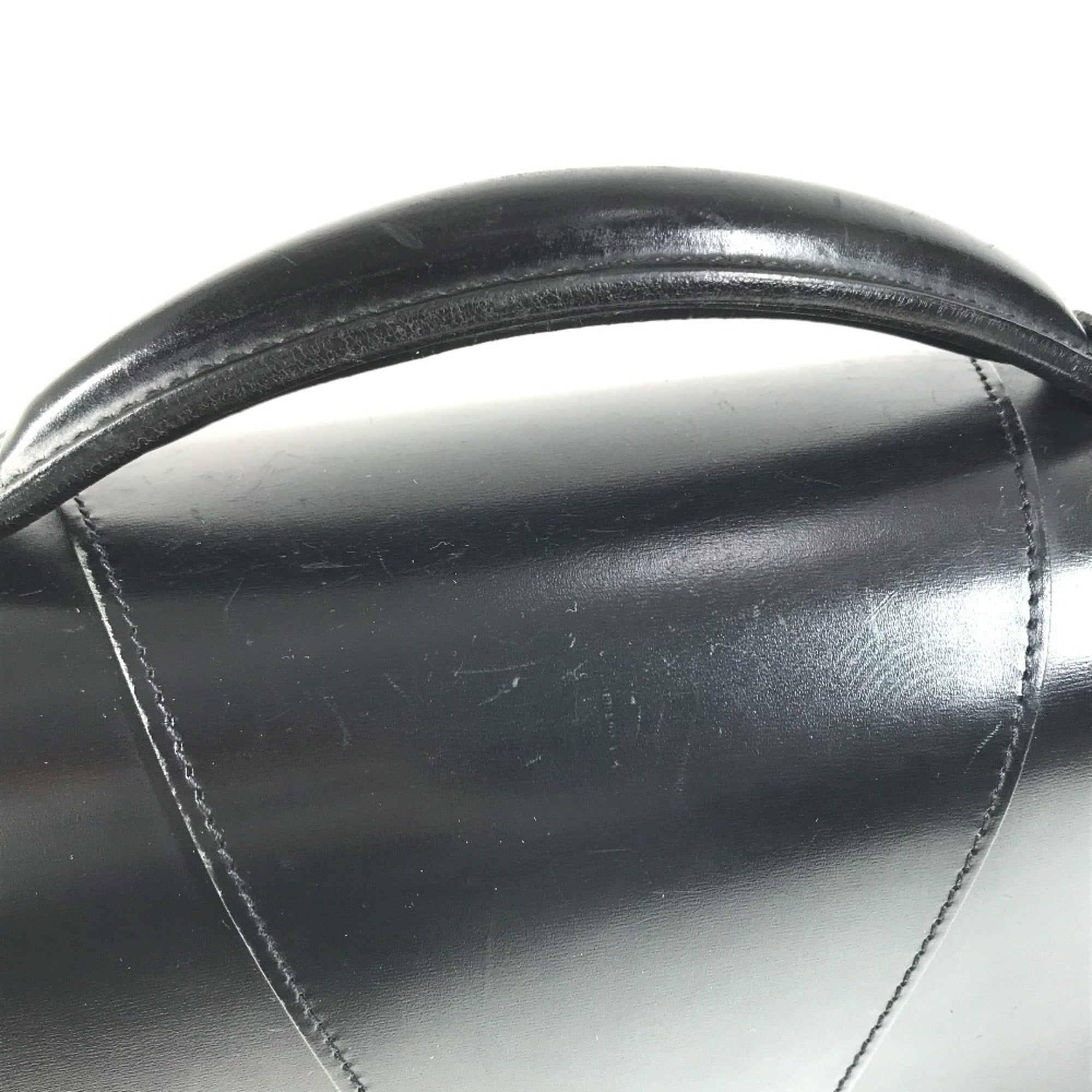 Cartier Black Leather Briefcase Handbag Tote Bag (Pre-Owned)