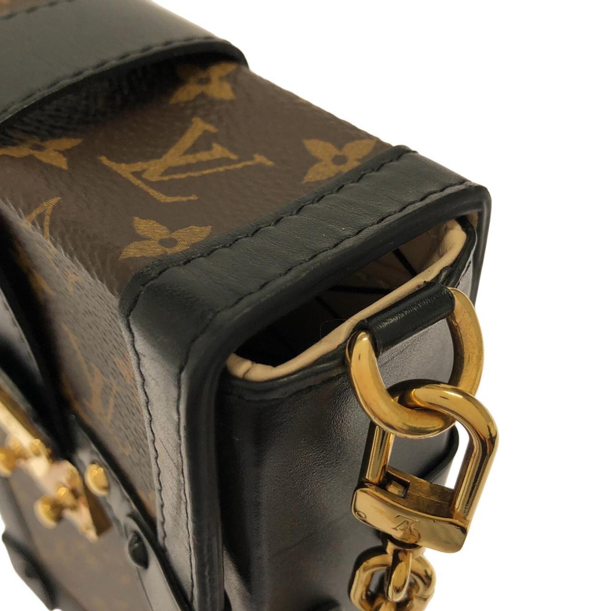 Louis Vuitton Marron Coated Canvas Pochette Shoulder Bag (Pre-Owned)