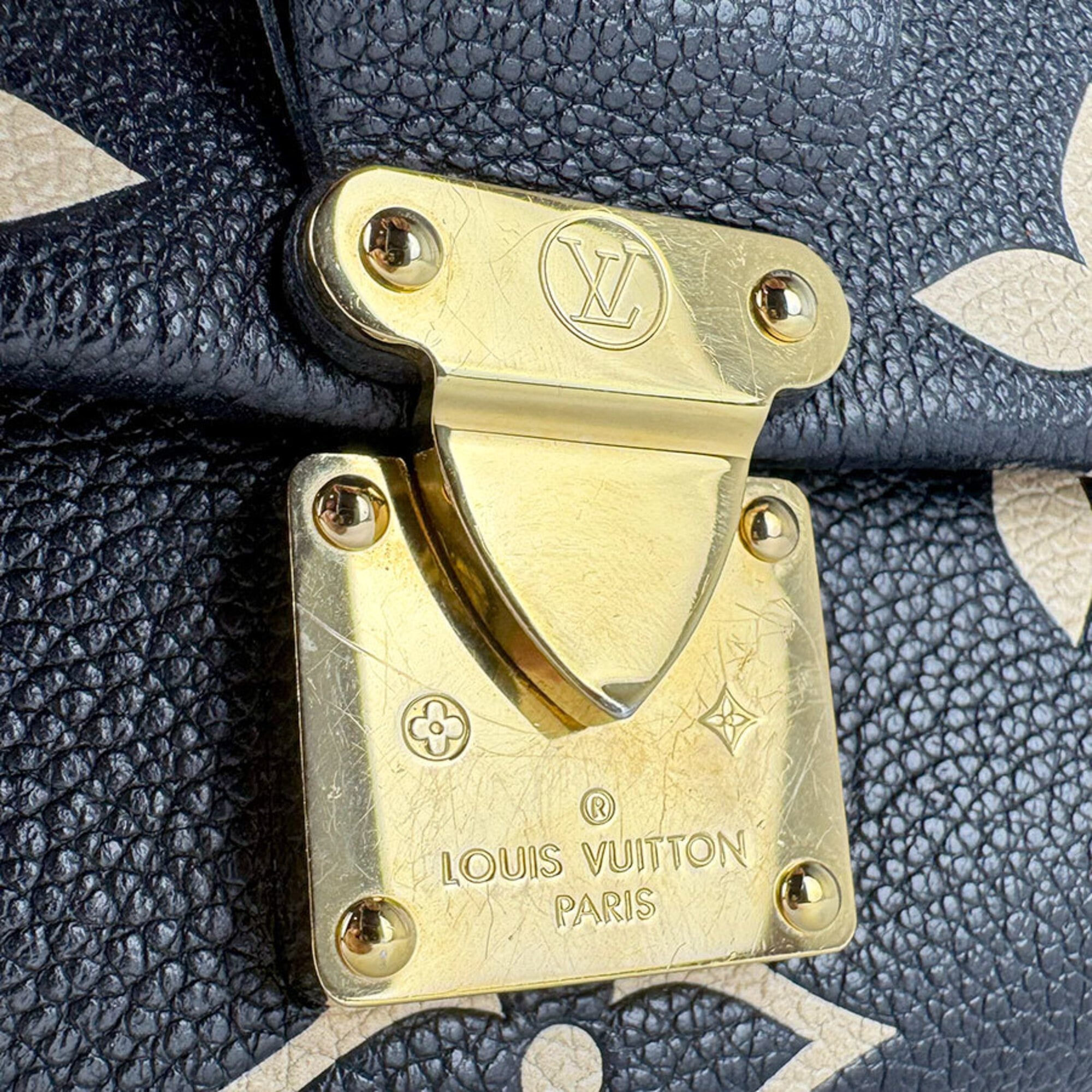 Louis Vuitton Beige Black Monogram Empreinte Shoulder Bag (Pre-Owned)