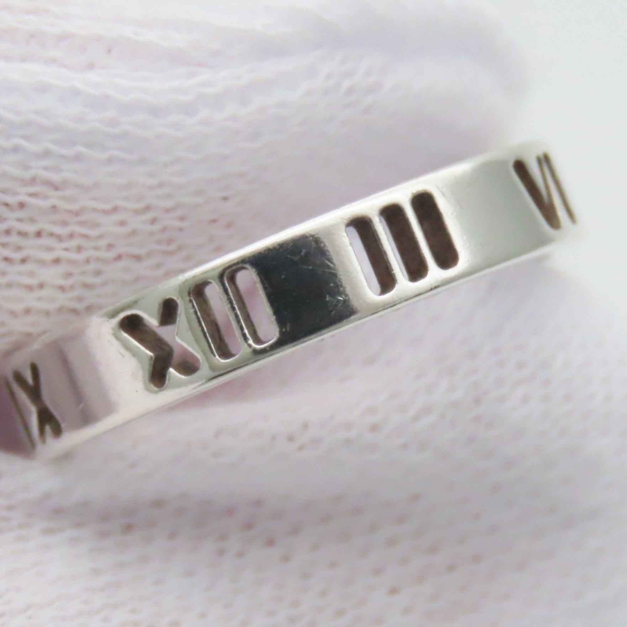 Tiffany Atlas Silver Silver 925 Band Ring (Pre-Owned)
