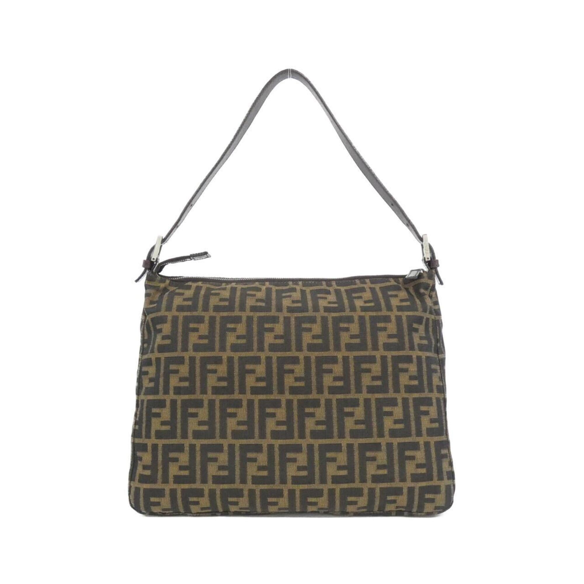 Fendi Brown Canvas Shoulder Bag (Pre-Owned)