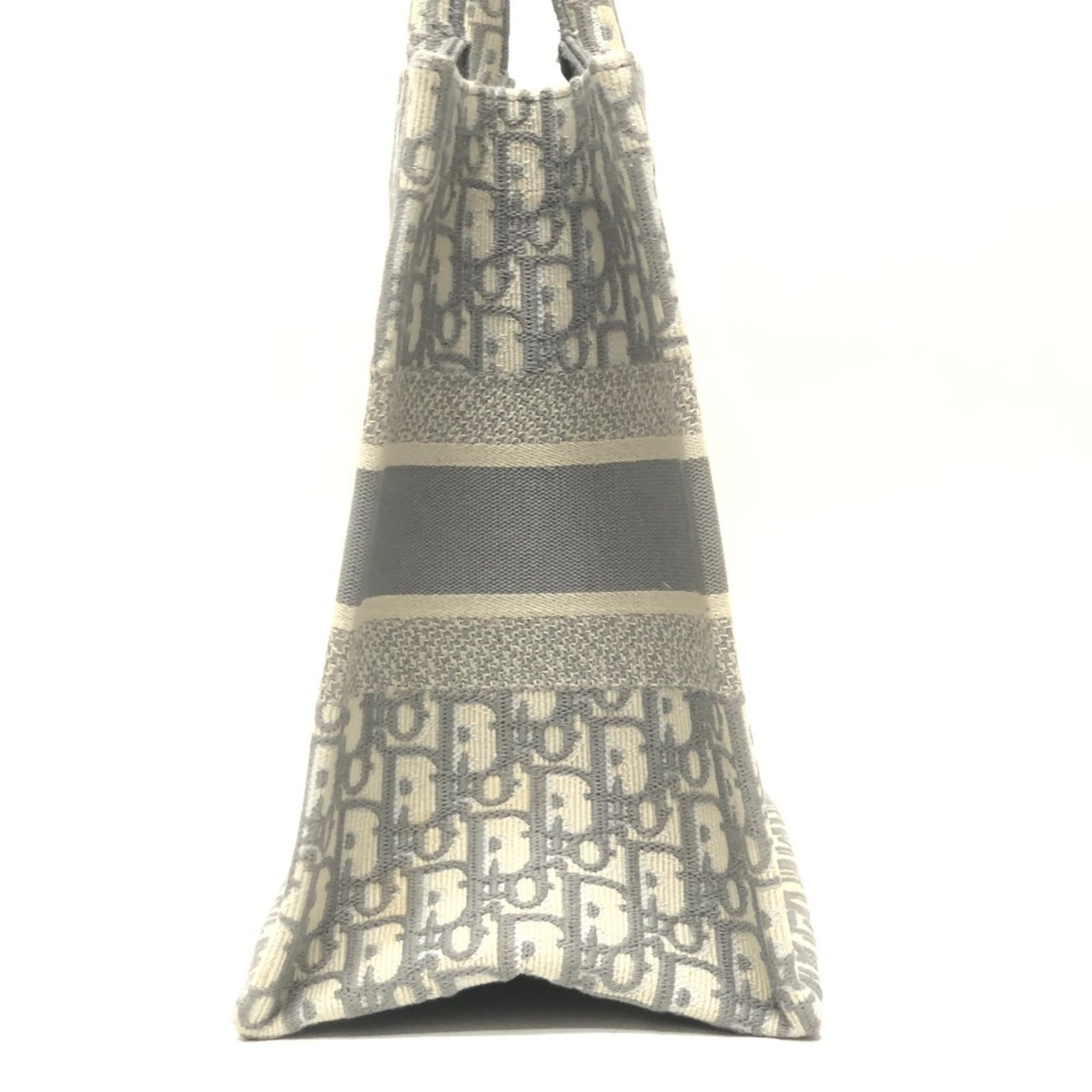 Christian Dior Gray Yellow Canvas Handbag Tote Bag (Pre-Owned)