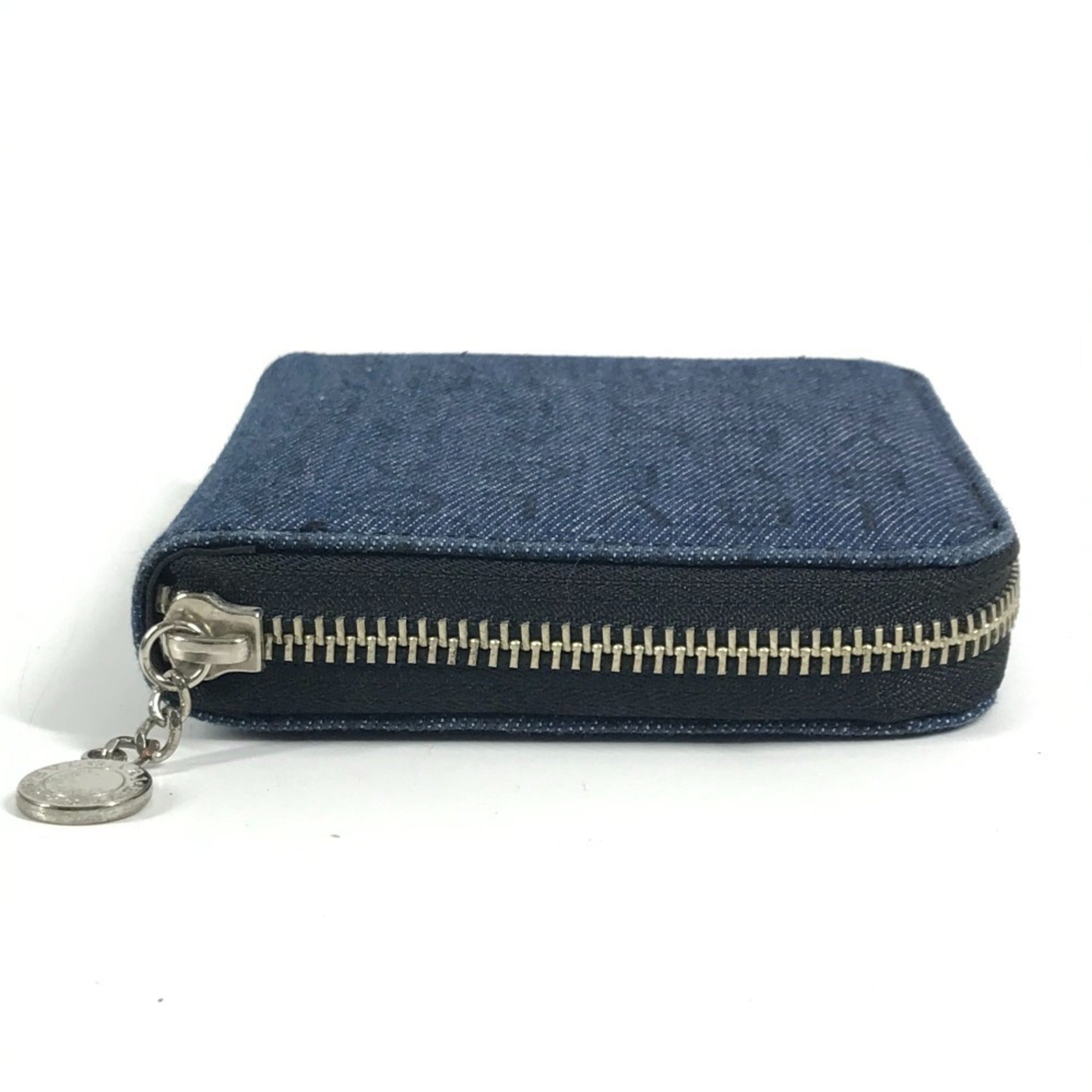 Bvlgari Black Blue Canvas Leather Wallet (Bi-Fold) (Pre-Owned)