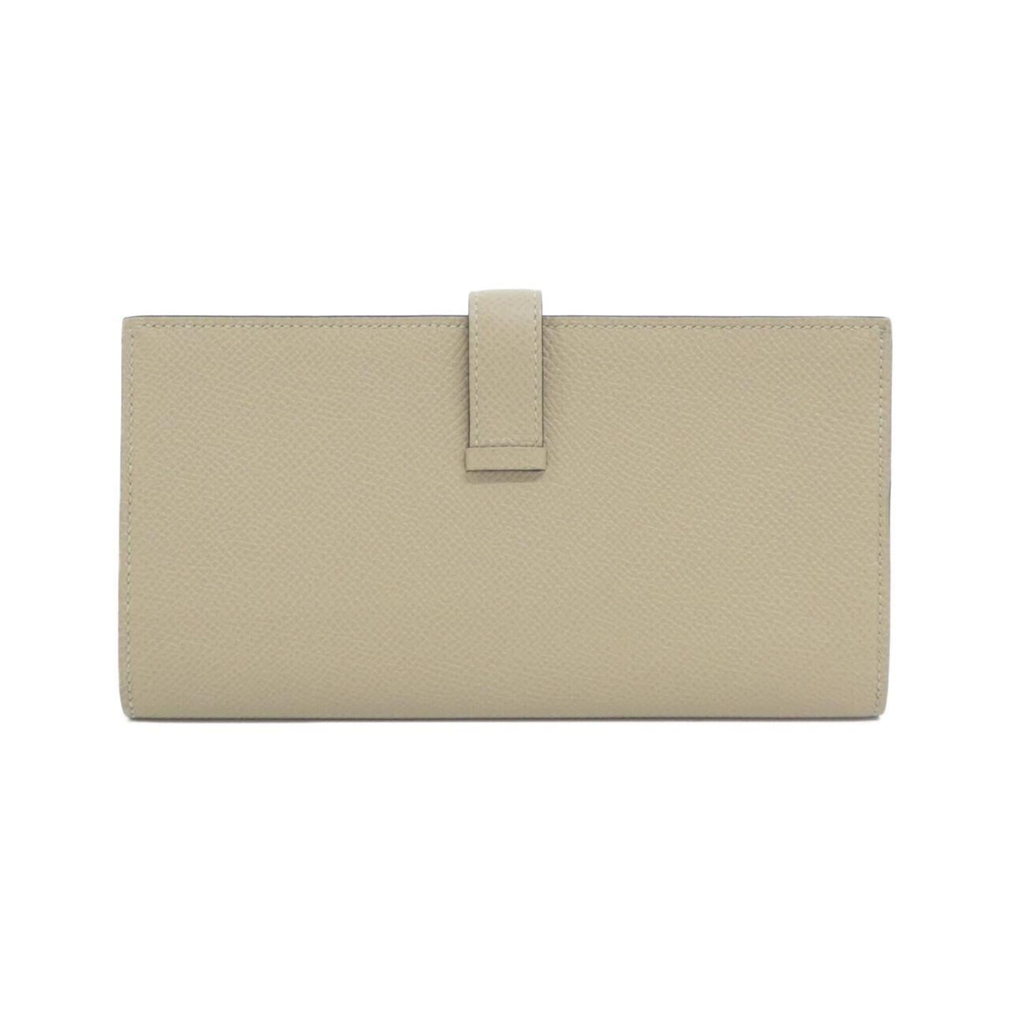 Hermes Beige Epsom Leather Long Wallet (Bi-Fold) (Pre-Owned)