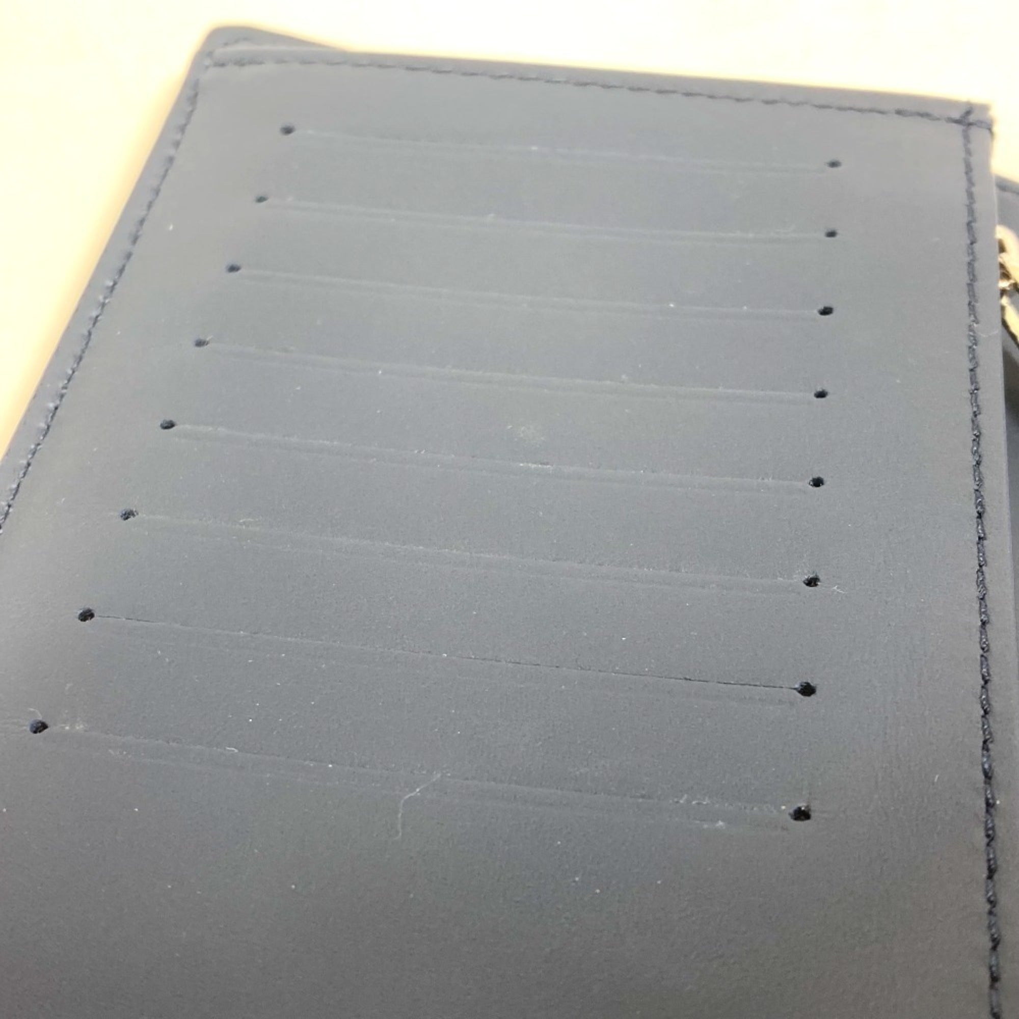 Louis Vuitton Navy Leather Long Wallet (Bi-Fold) (Pre-Owned)