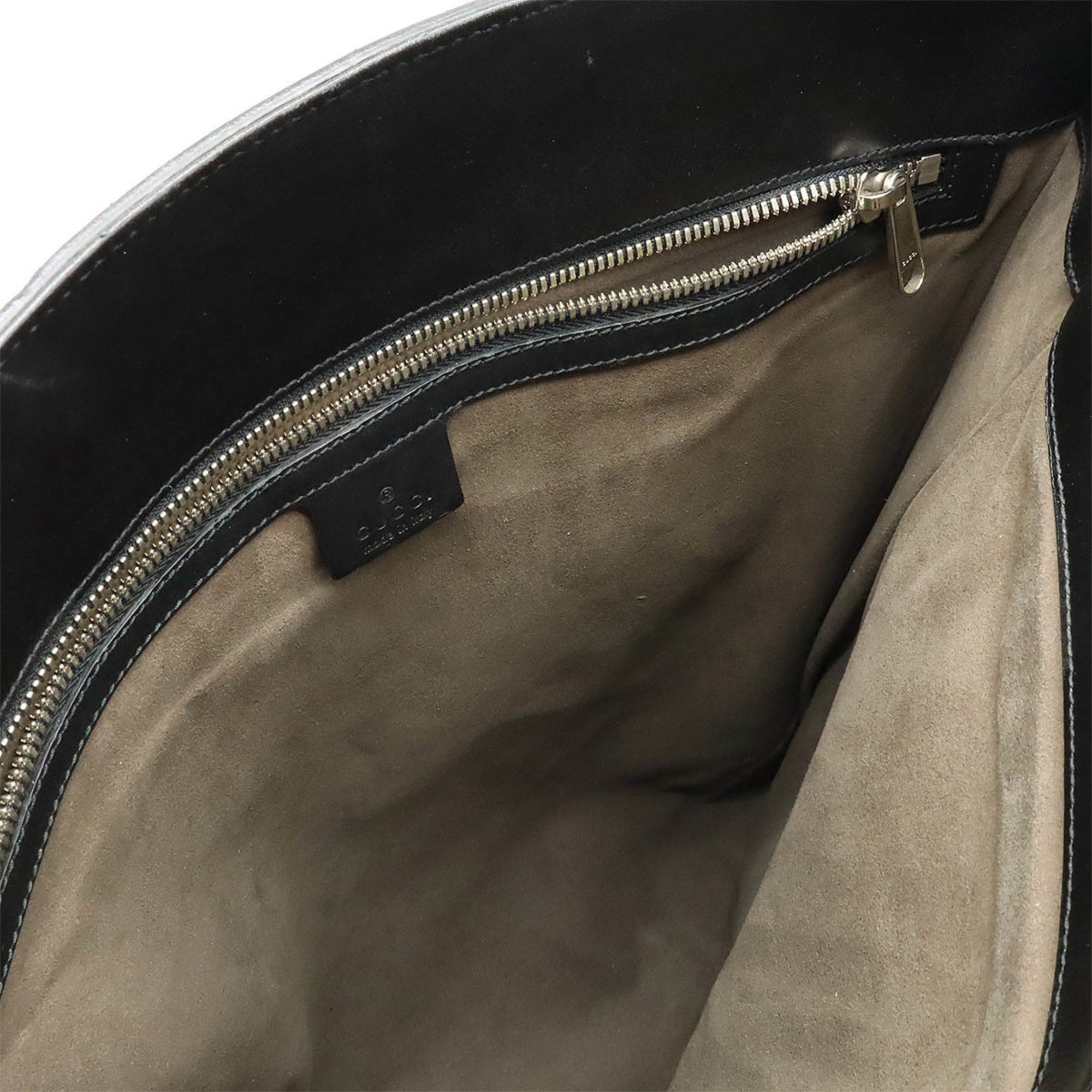 Gucci Beige Black Pvc Leather Shoulder Bag Tote Bag (Pre-Owned)
