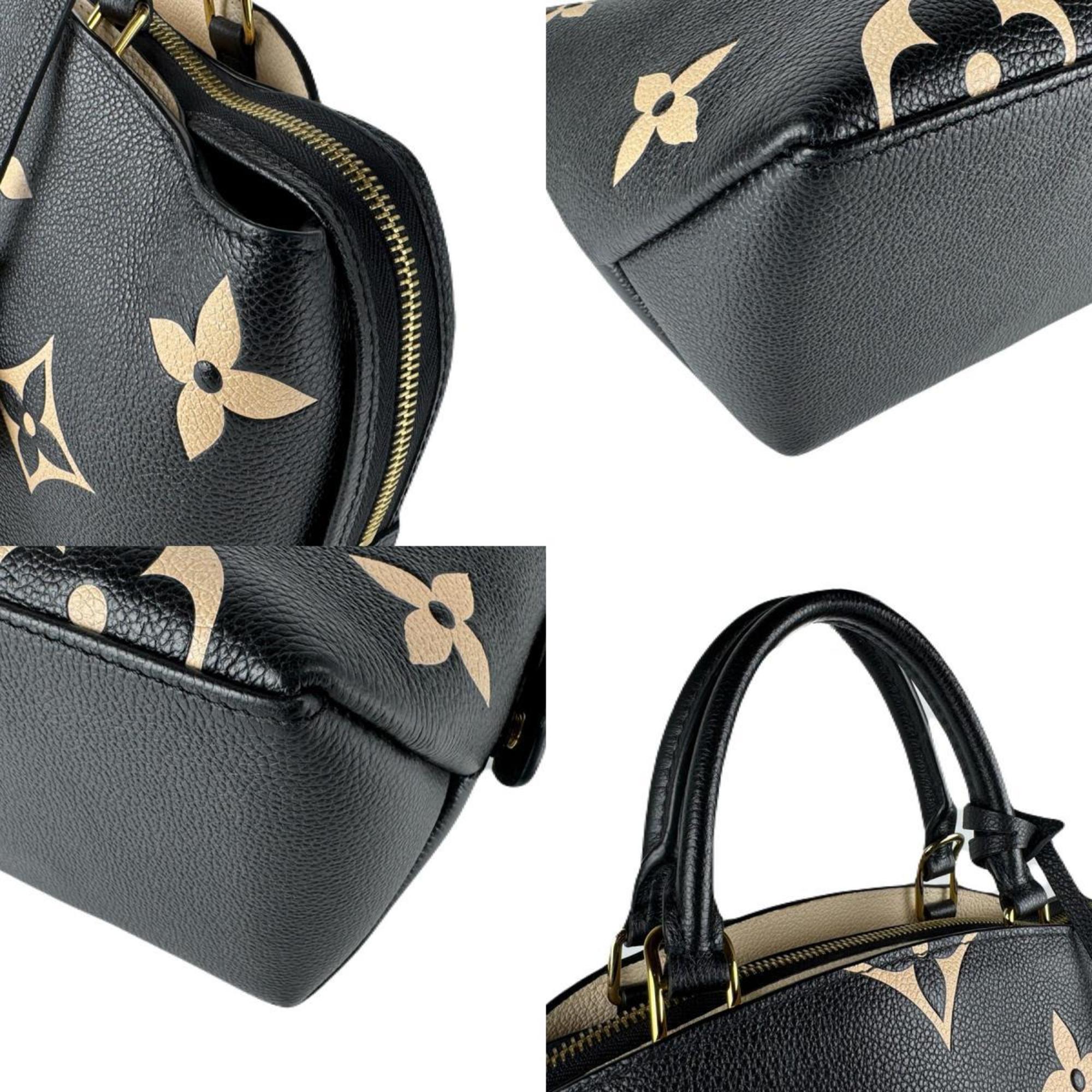 Louis Vuitton Beige Black Monogram Empreinte Handbag Shoulder Bag (Pre-Owned)