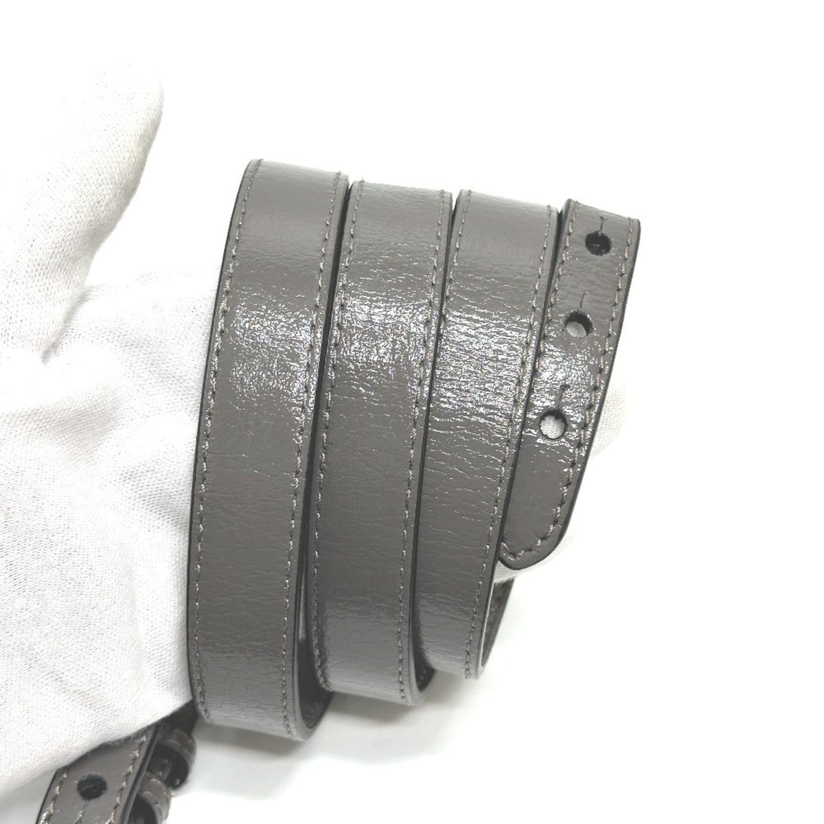 Burberry Gray Elastane Leather Handbag Shoulder Bag (Pre-Owned)