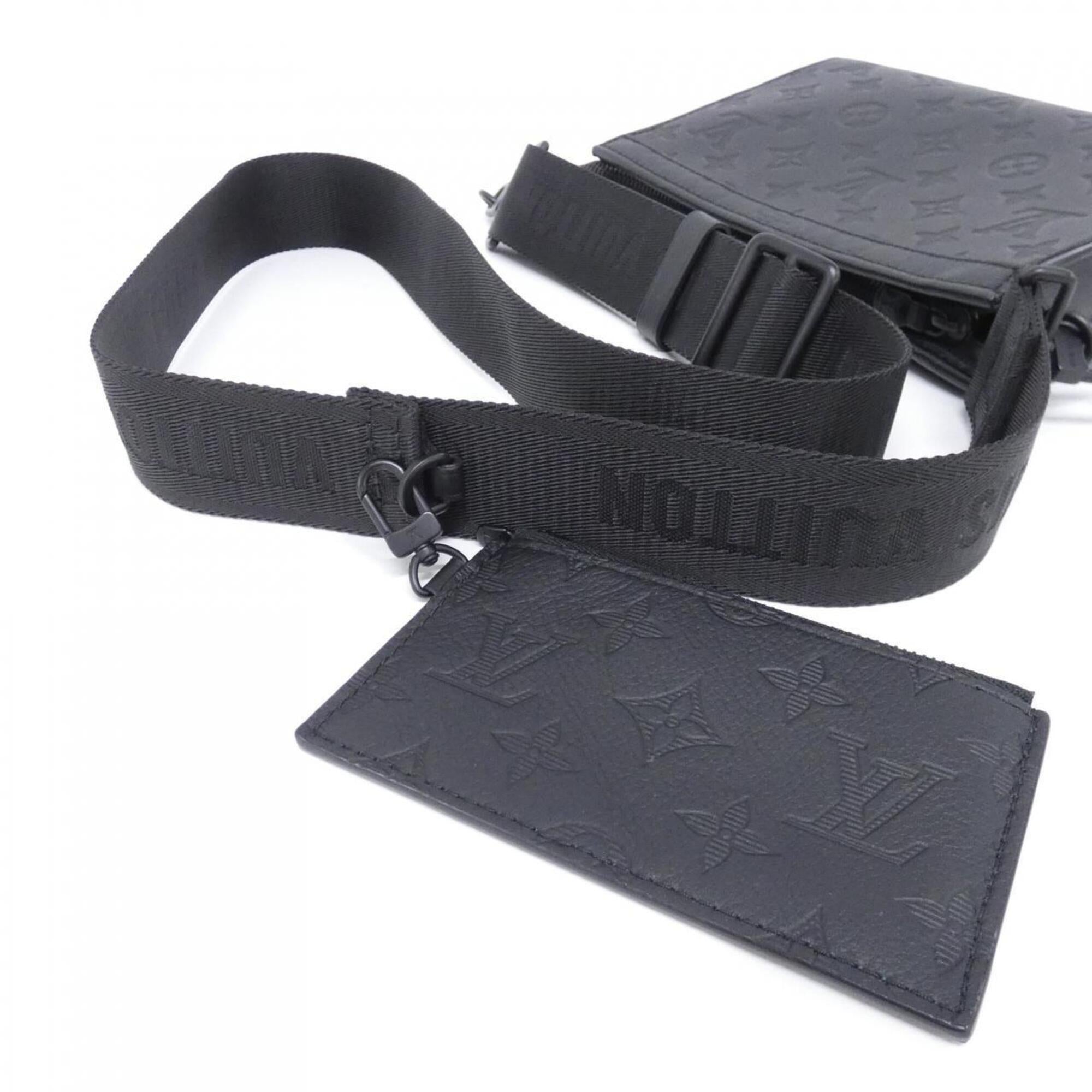 Louis Vuitton Black Leather Shoulder Bag (Pre-Owned)
