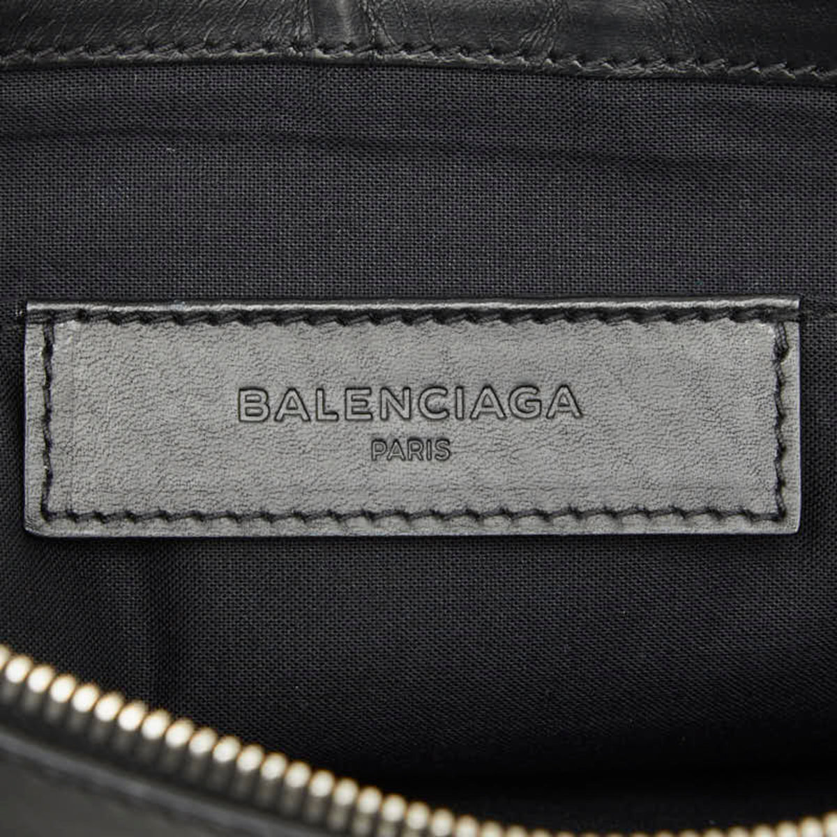 Balenciaga Black Canvas Leather Clutch Bag (Pre-Owned)