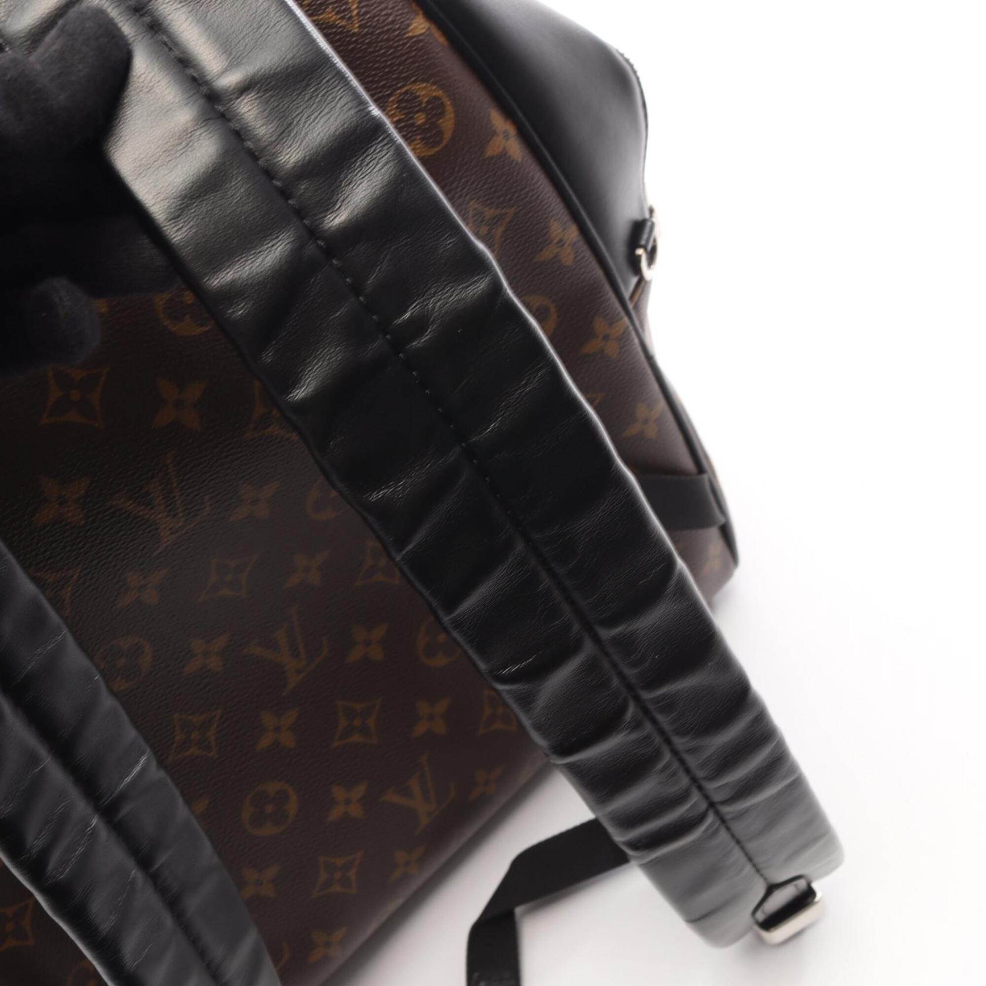 Louis Vuitton Black Brown Monogram Macassar Coated Canvas Leather Backpack (Pre-Owned)