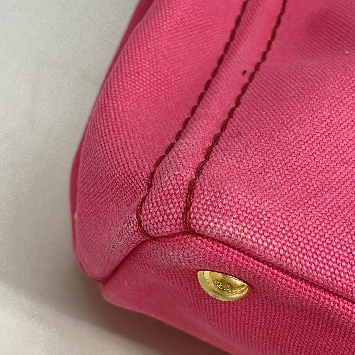 Prada Pink Canvas Tote Bag (Pre-Owned)