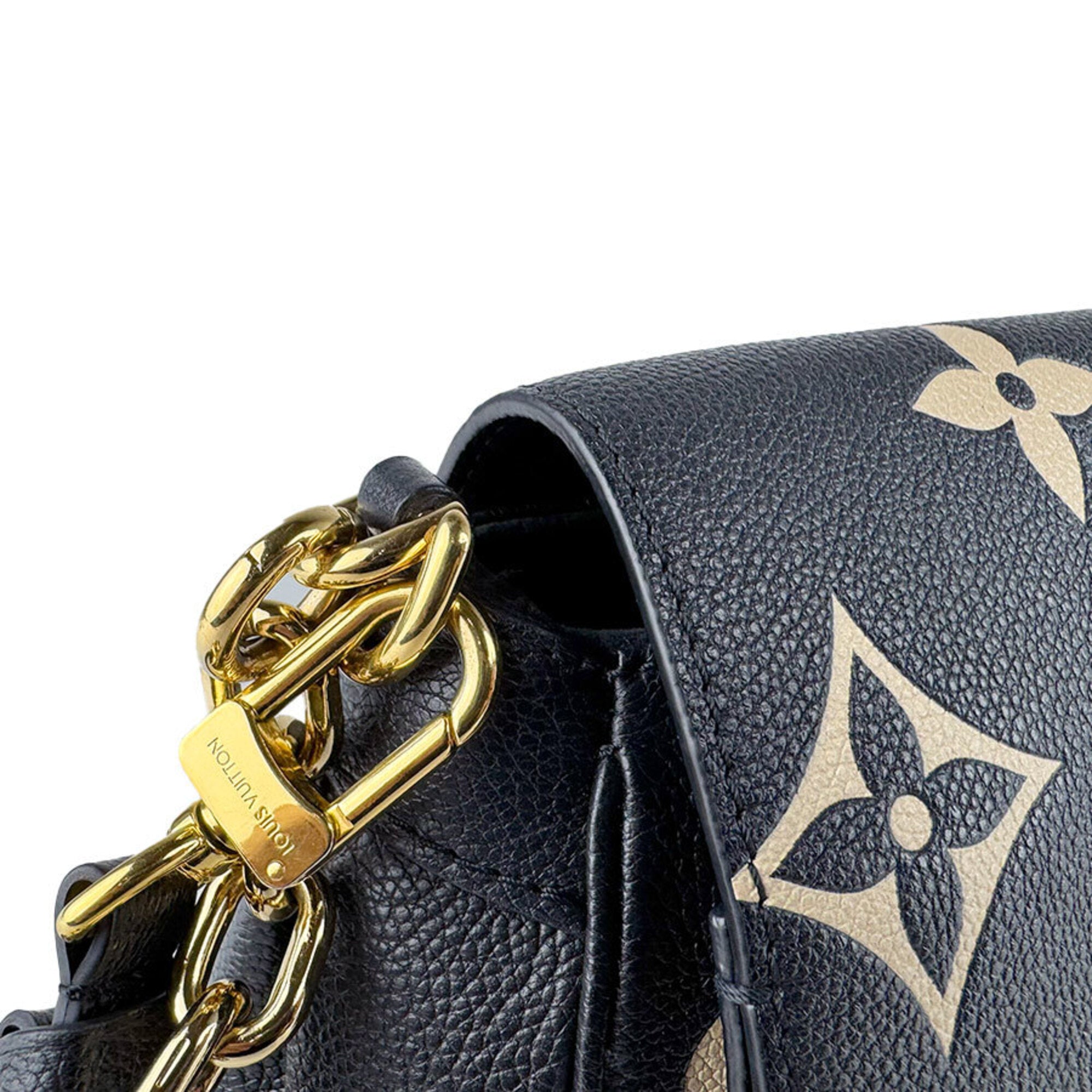 Louis Vuitton Beige Black Monogram Empreinte Shoulder Bag (Pre-Owned)