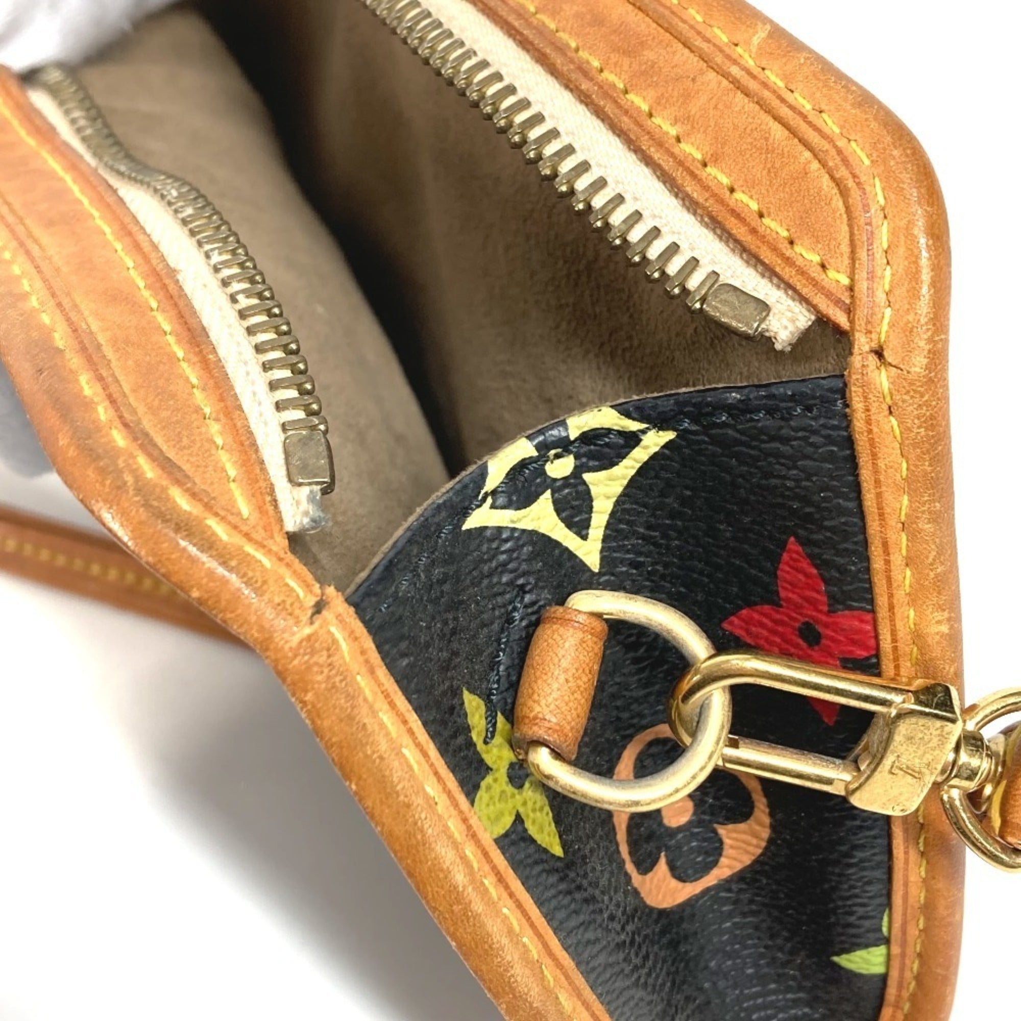 Louis Vuitton Black Monogram Multicolore Canvas Clutch Bag Handbag Pouch Shoulder Bag (Pre-Owned)