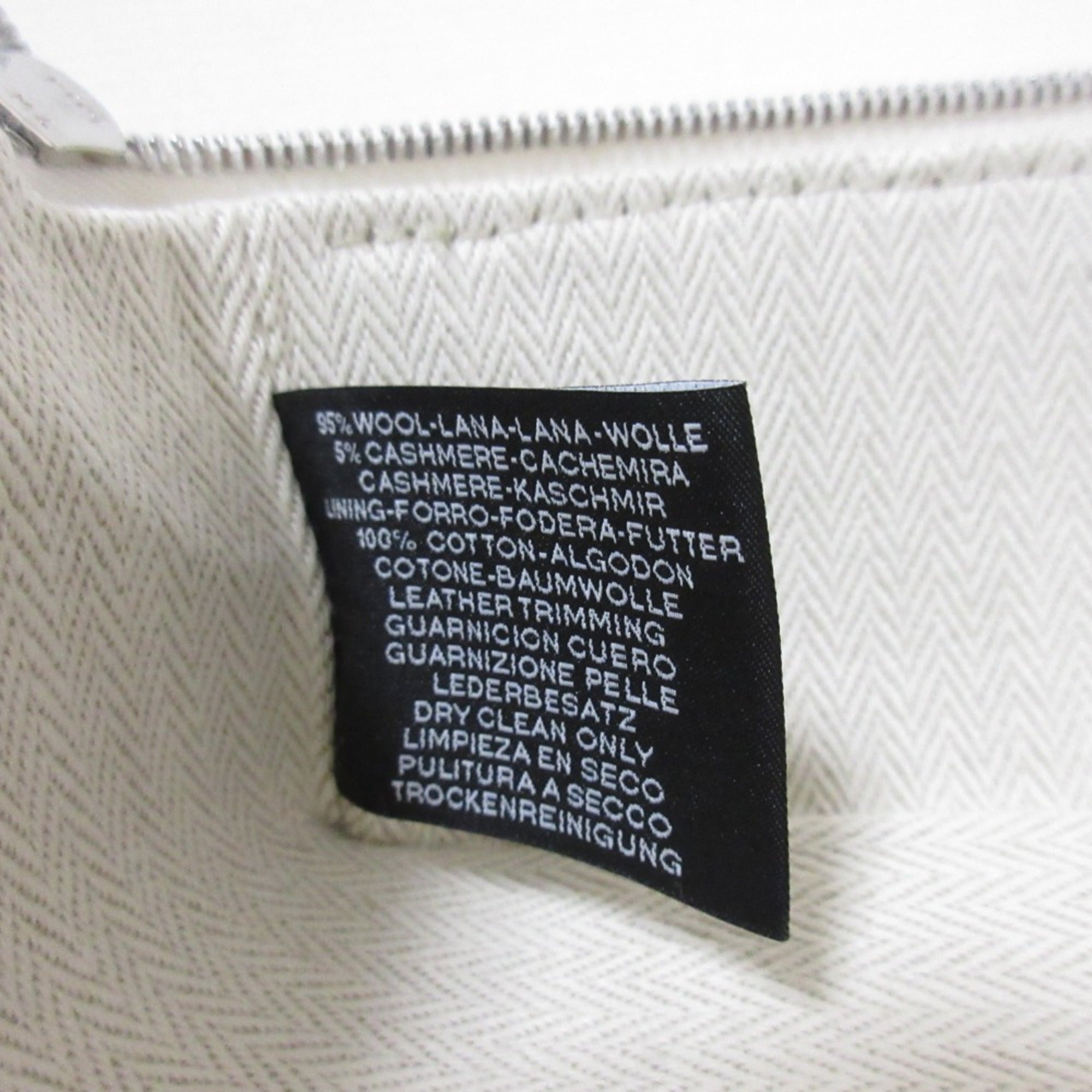Hermes Grayish Wool 95% Cashmere 5% Handbag Pouch (Pre-Owned)