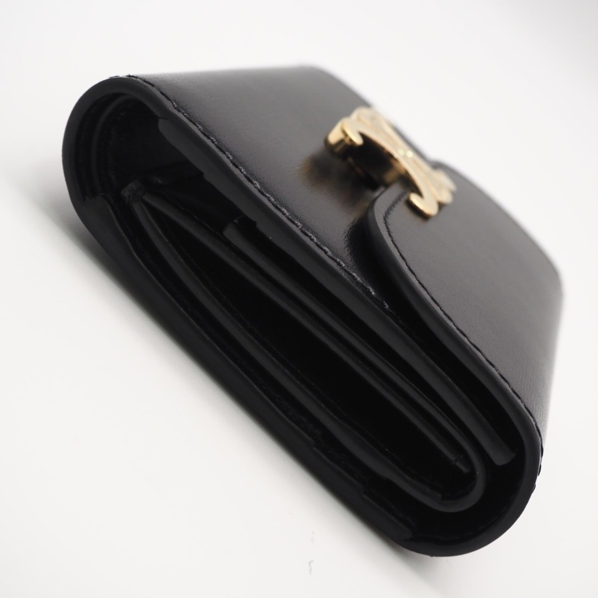 Celine Black Leather Wallet (Tri-Fold) (Pre-Owned)