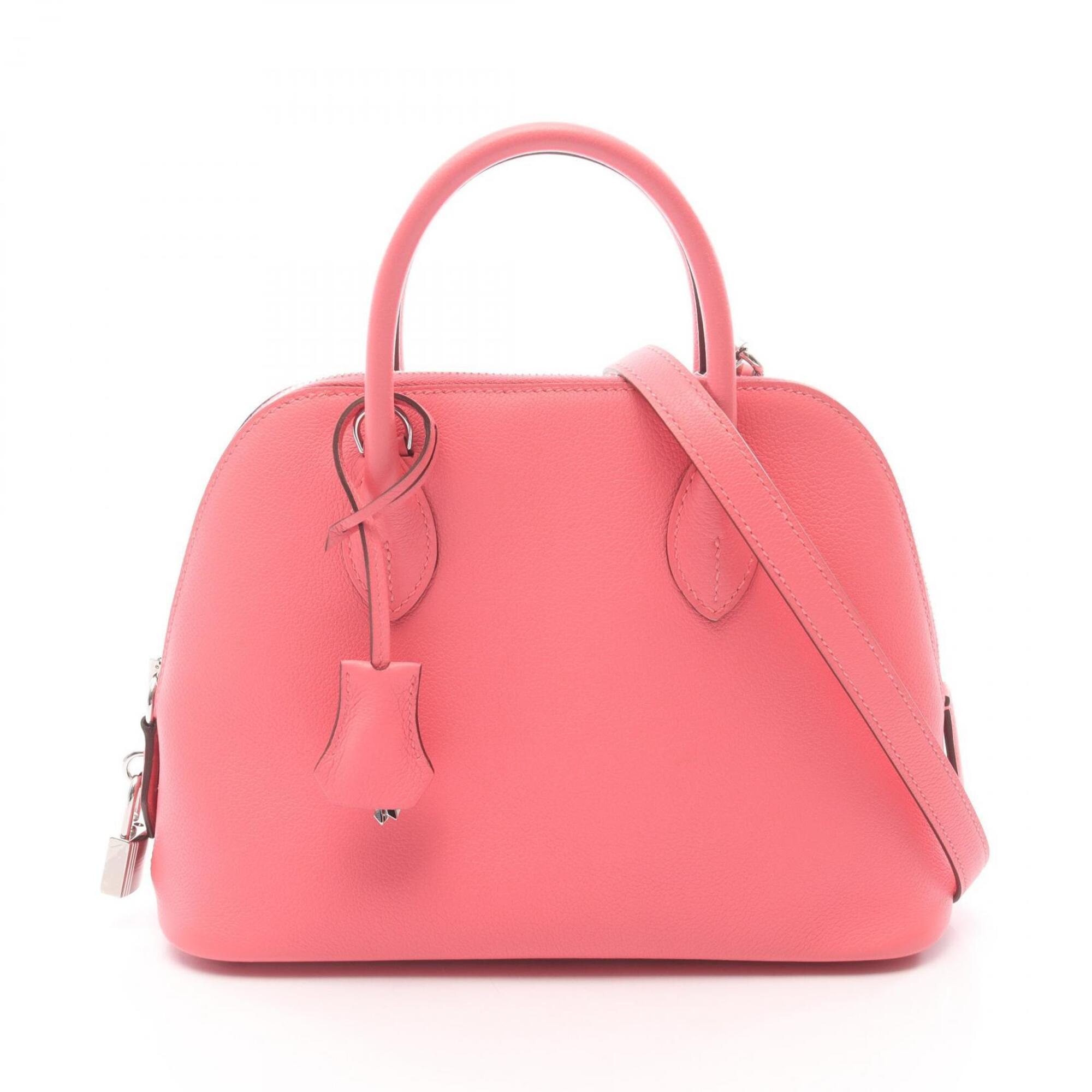 Hermes Pink Rose Azalee Evercalf Leather Handbag (Pre-Owned)