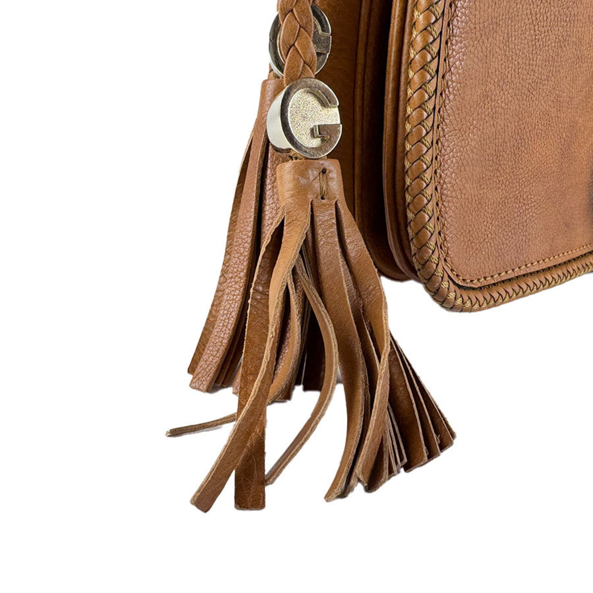 Gucci Brown Leather Shoulder Bag (Pre-Owned)
