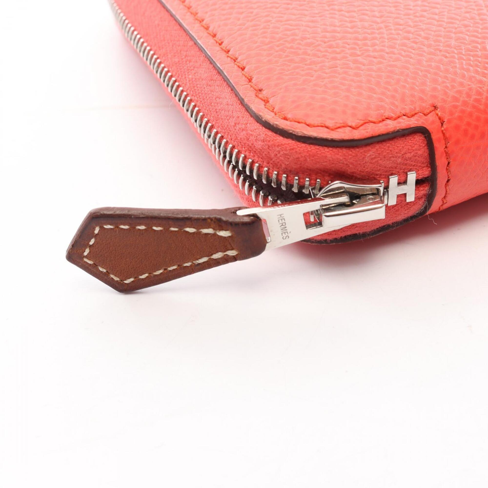 Hermes Red Color Epsom Leather Coin Purse/Coin Case (Pre-Owned)