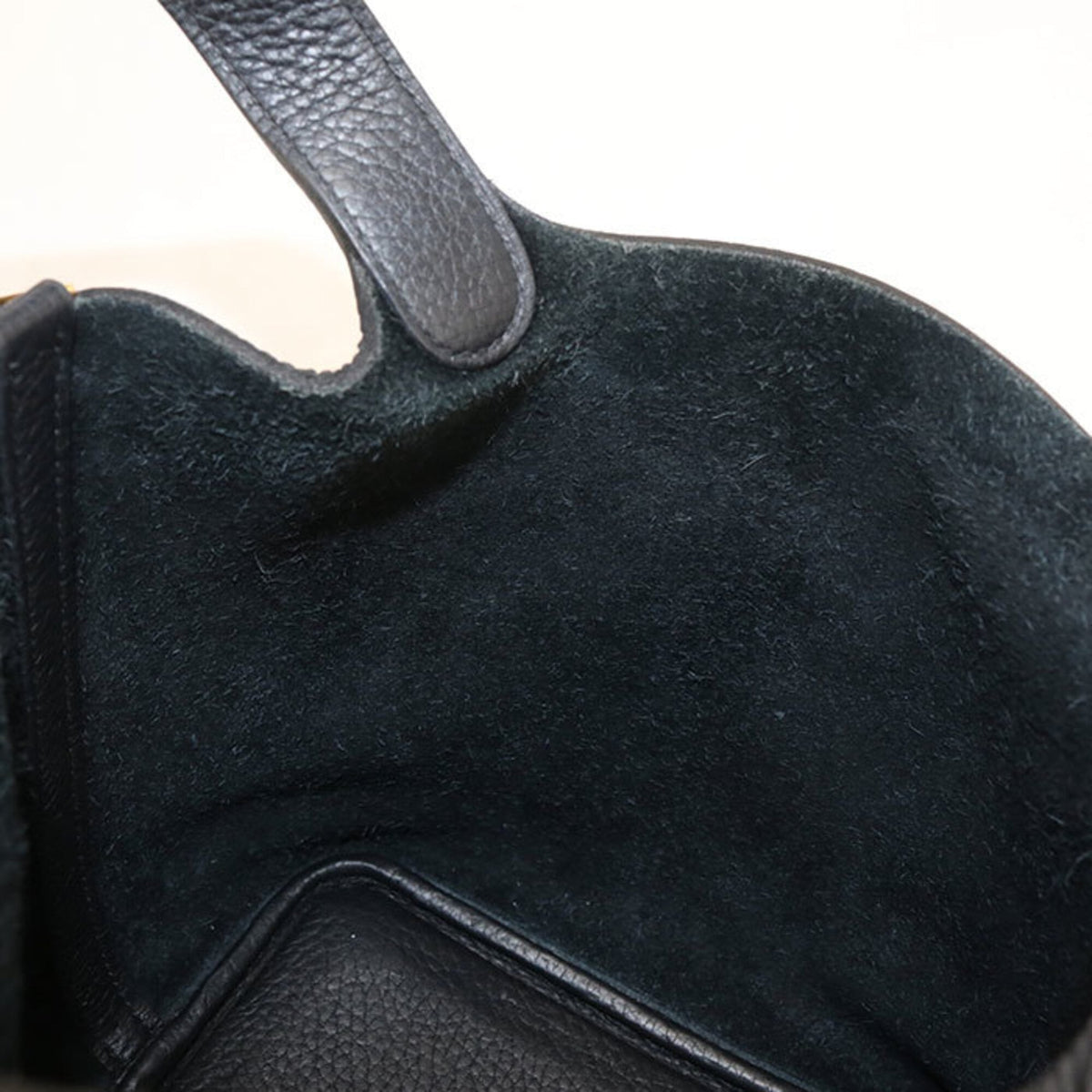 Hermes Black Taurillon Clemence Leather Handbag (Pre-Owned)