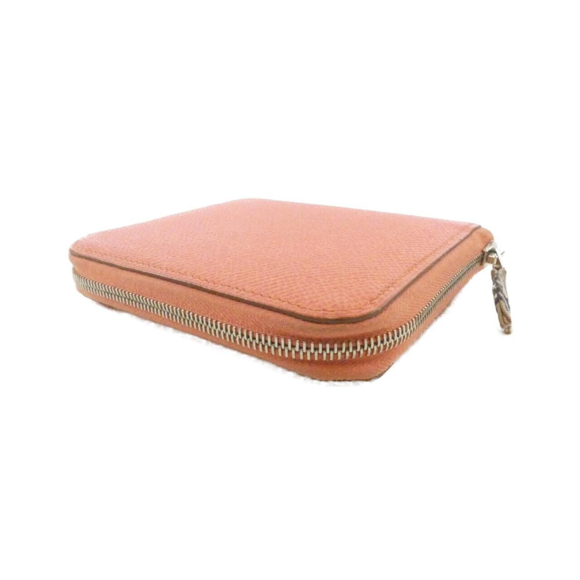 Hermes Argile Pink Epsom Leather Silk Coin Purse/Coin Case (Pre-Owned)