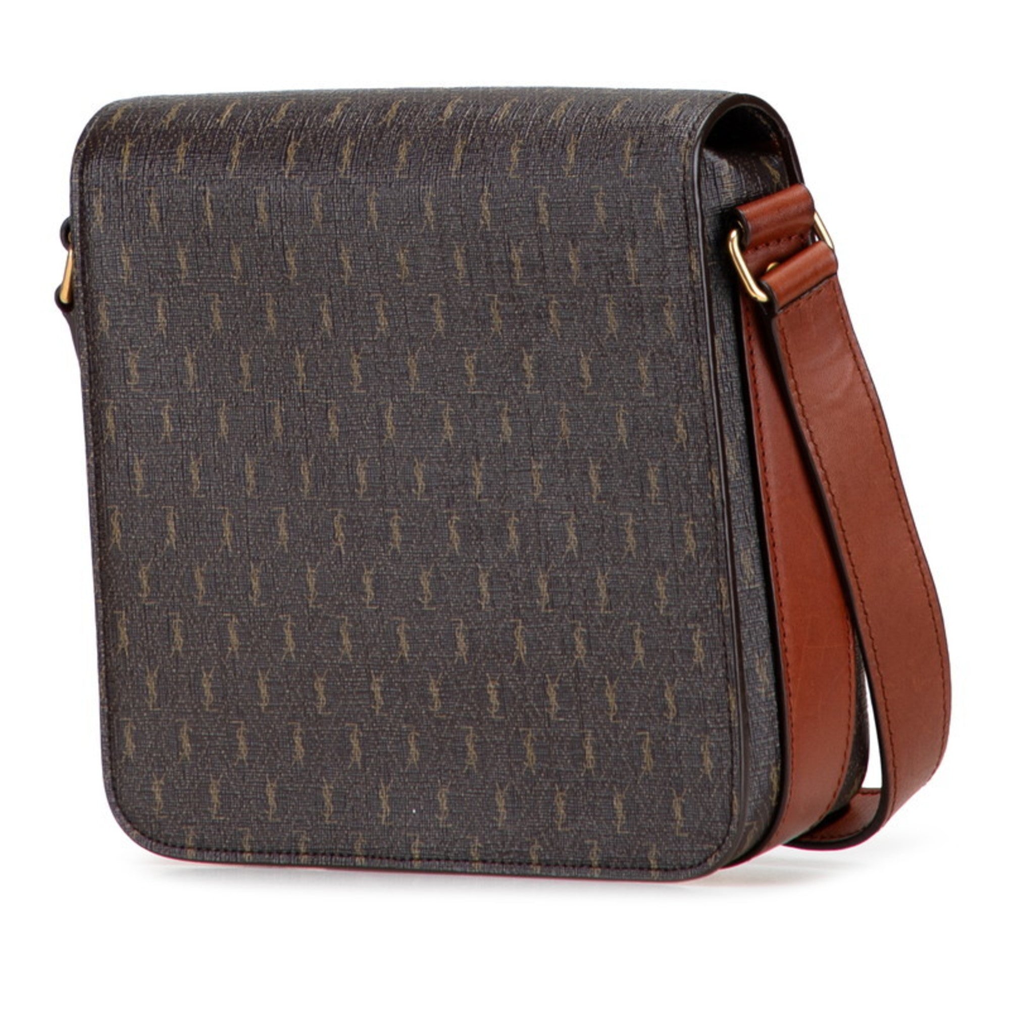 Saint Laurent Brown Pvc Leather Shoulder Bag (Pre-Owned)