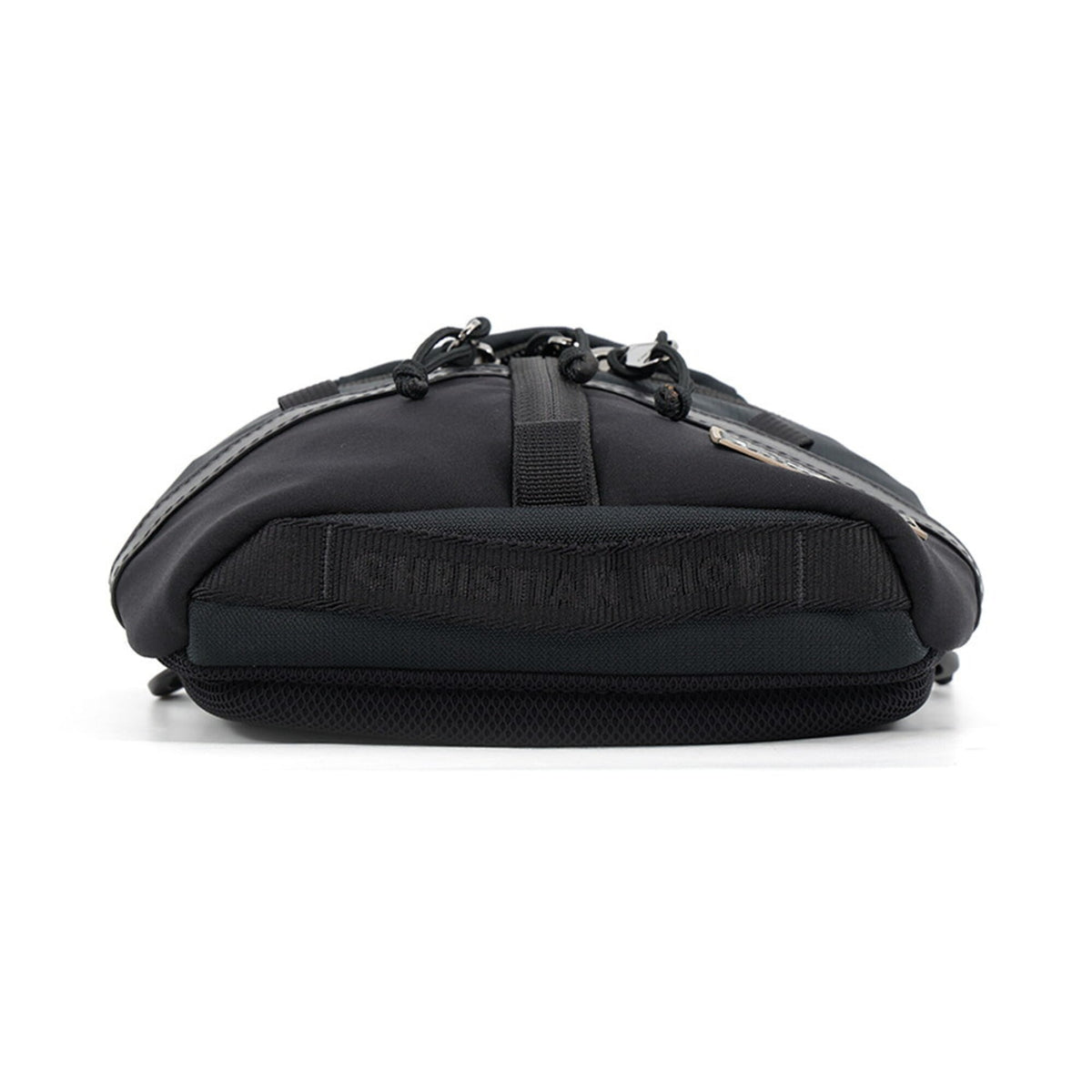 Christian Dior Black Nylon Canvas Leather Handbag Shoulder Bag (Pre-Owned)