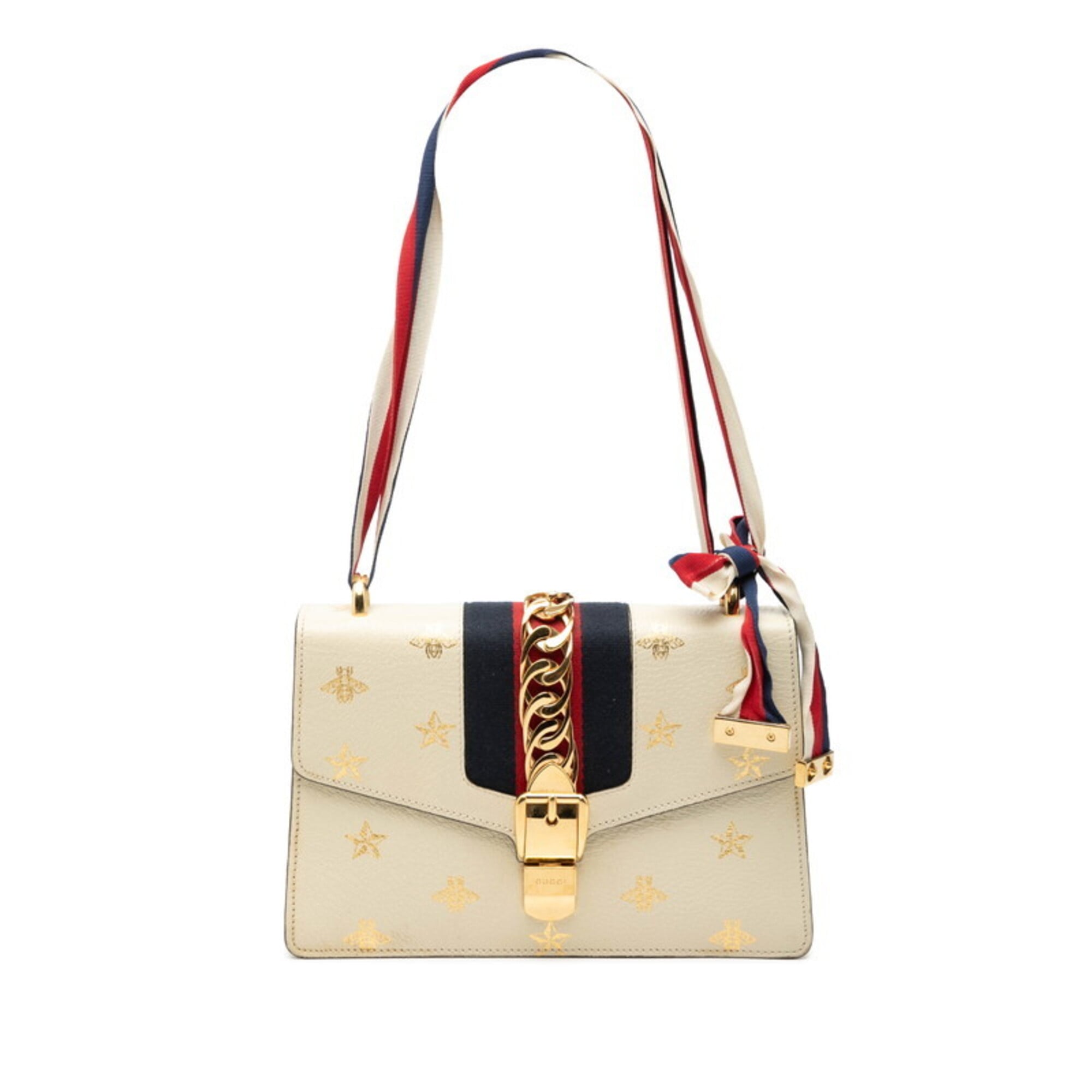 Gucci Ivory Multi-Color Leather Shoulder Bag (Pre-Owned)