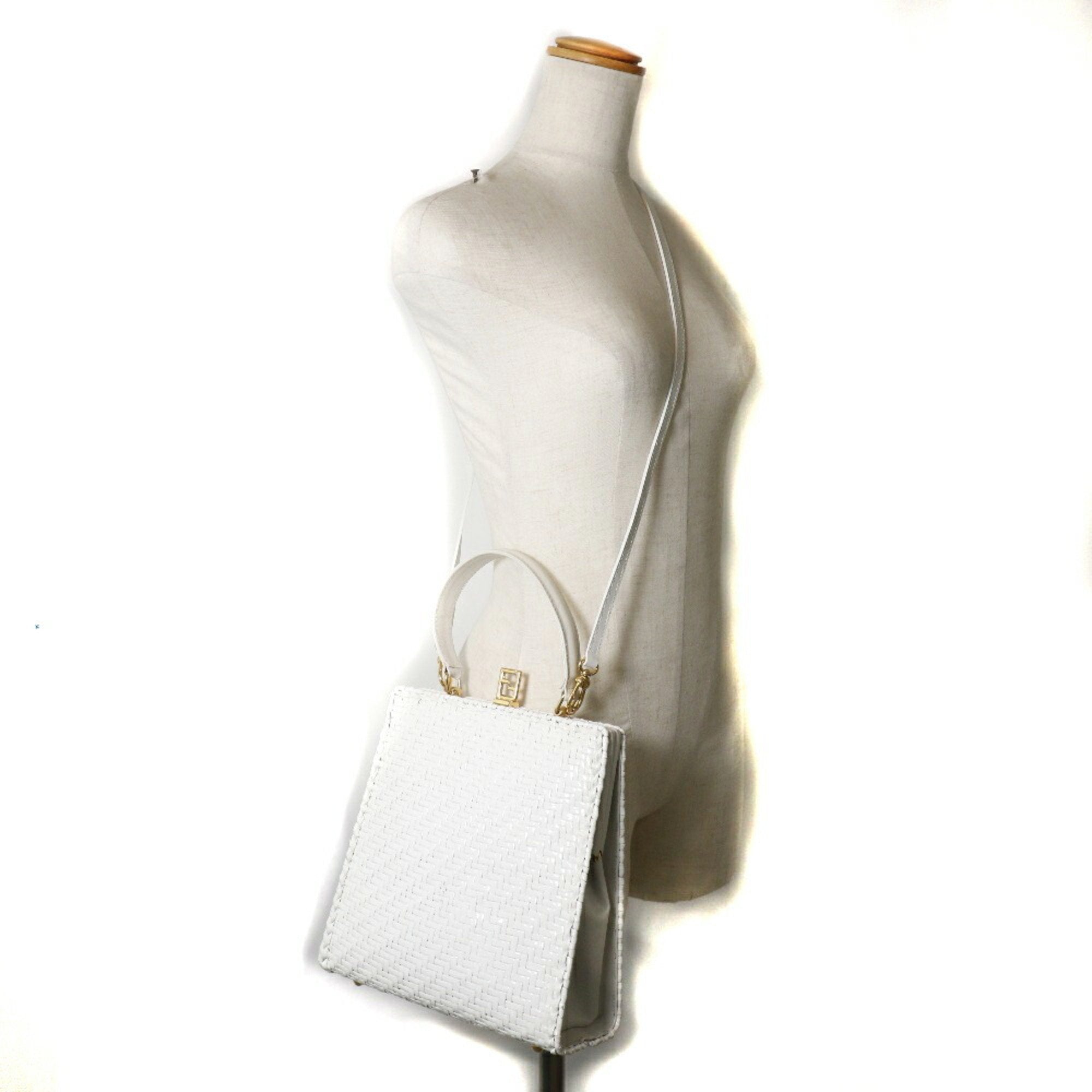 Fendi White Leather Handbag (Pre-Owned)