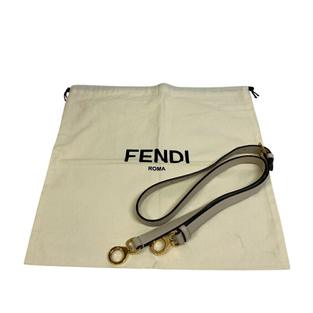 Fendi Beige Leather Handbag Shoulder Bag (Pre-Owned)