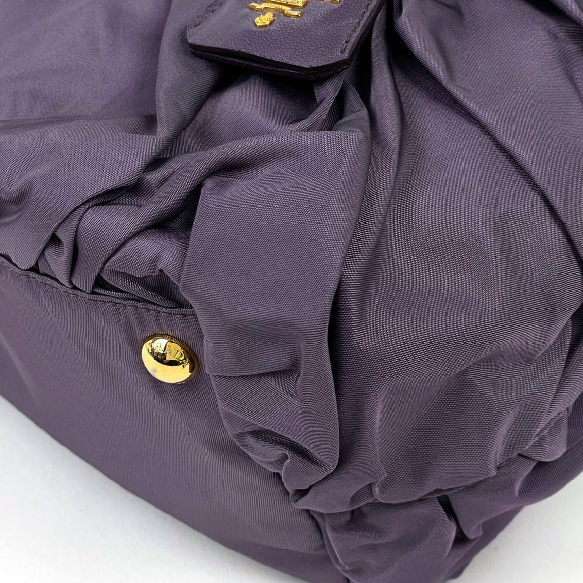 Prada Purple Nylon Leather Handbag (Pre-Owned)