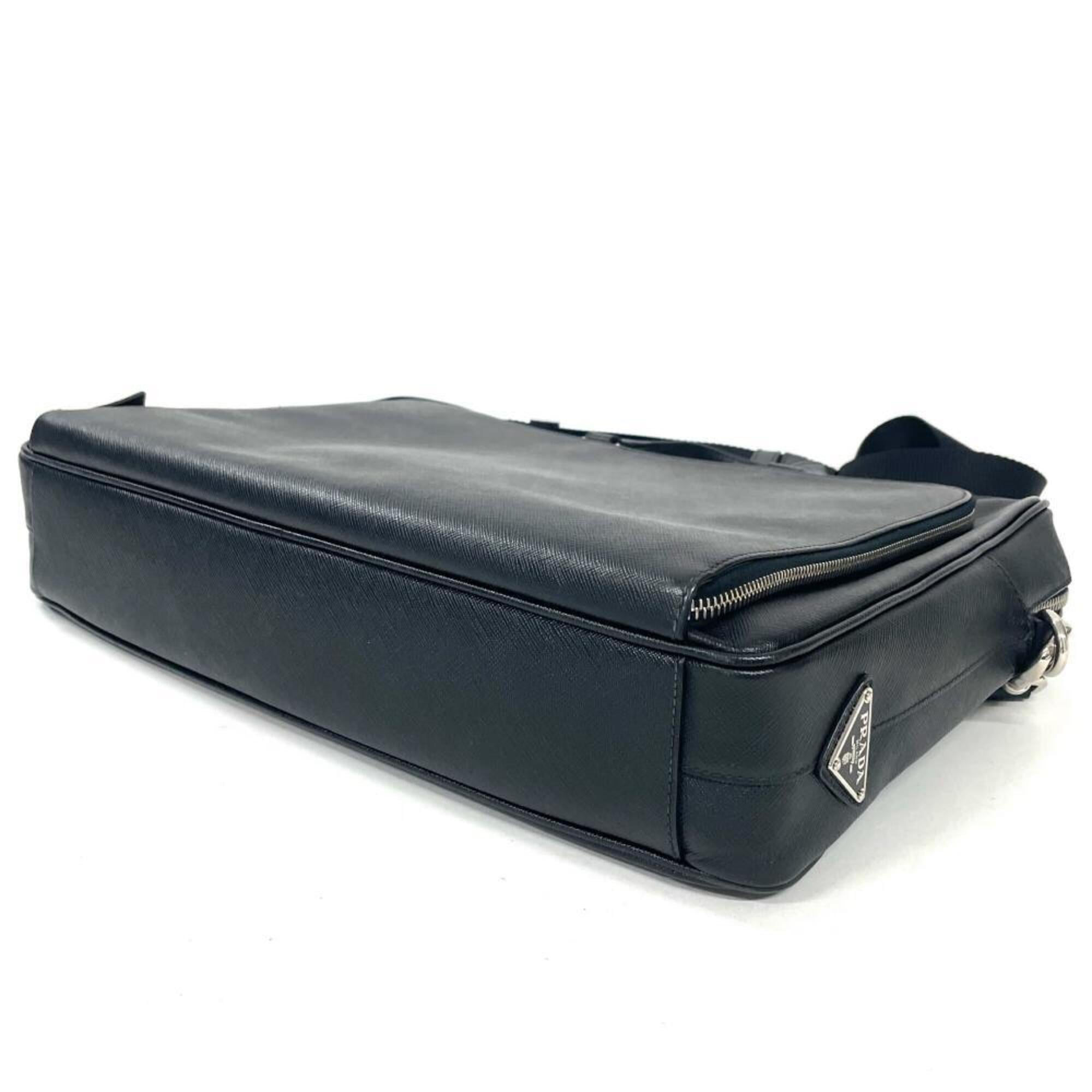 Prada Black Leather Briefcase (Pre-Owned)