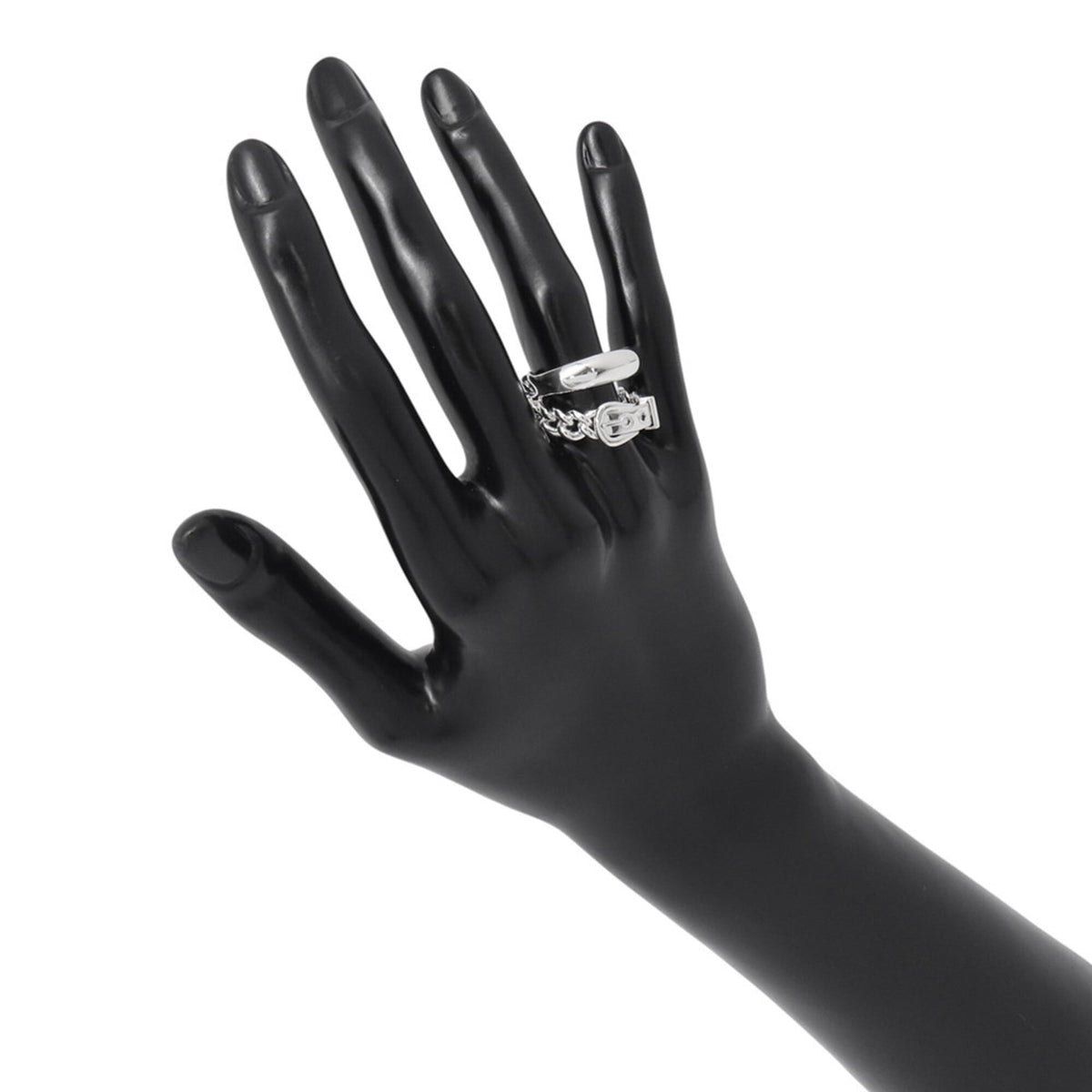 Hermes Silver 925 Band Ring (Pre-Owned)