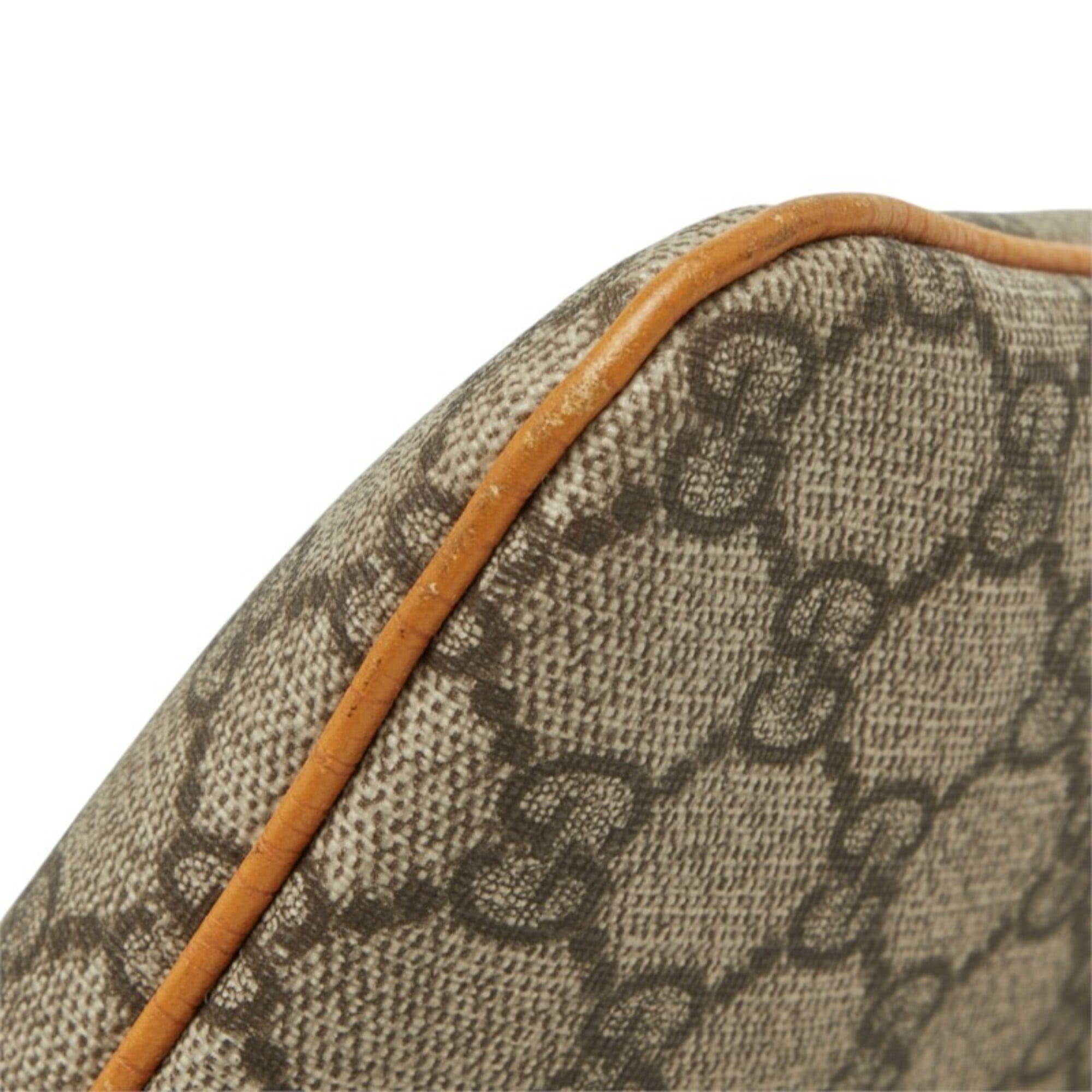 Gucci Beige Orange Pvc Leather Handbag (Pre-Owned)