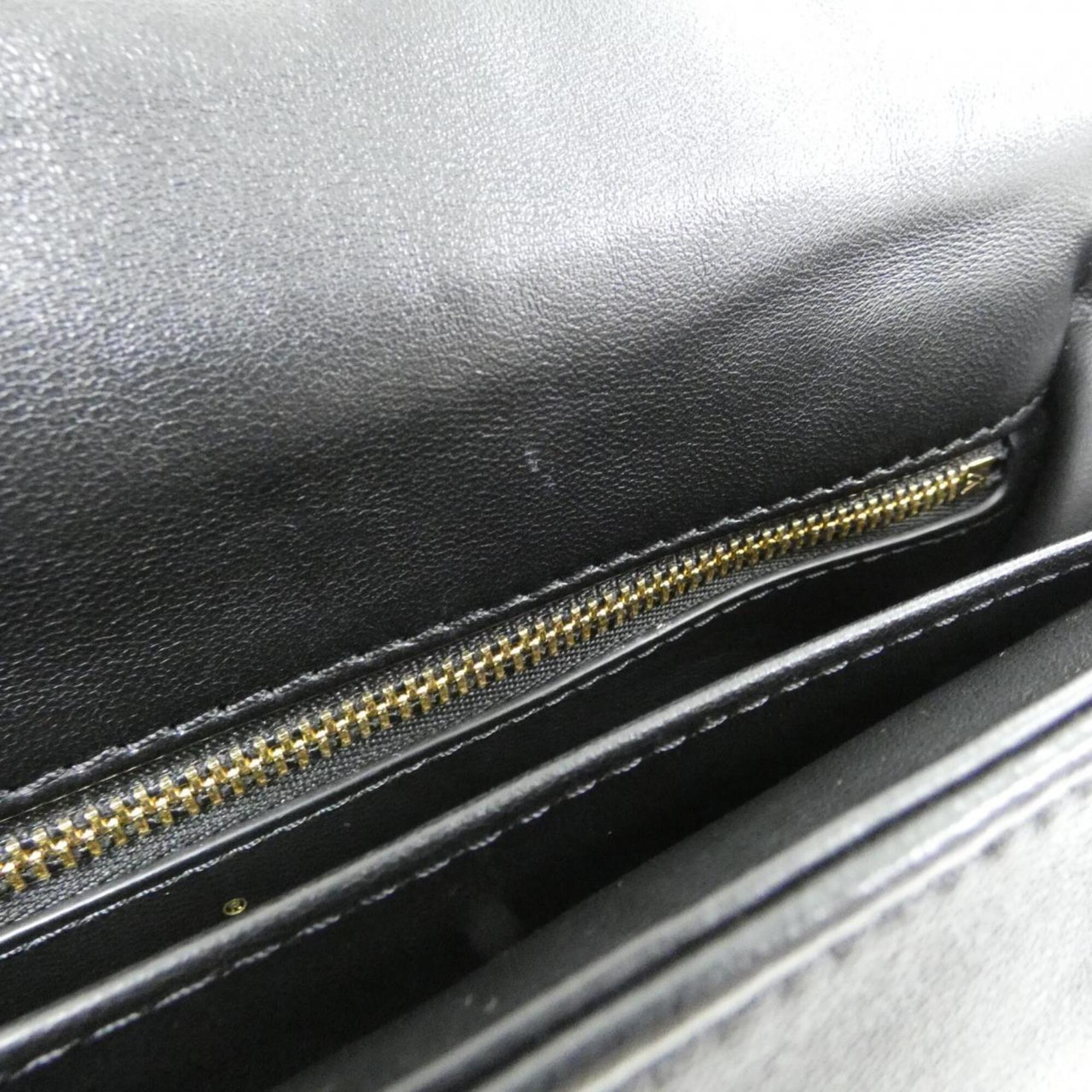 Louis Vuitton Black Leather Shoulder Bag (Pre-Owned)