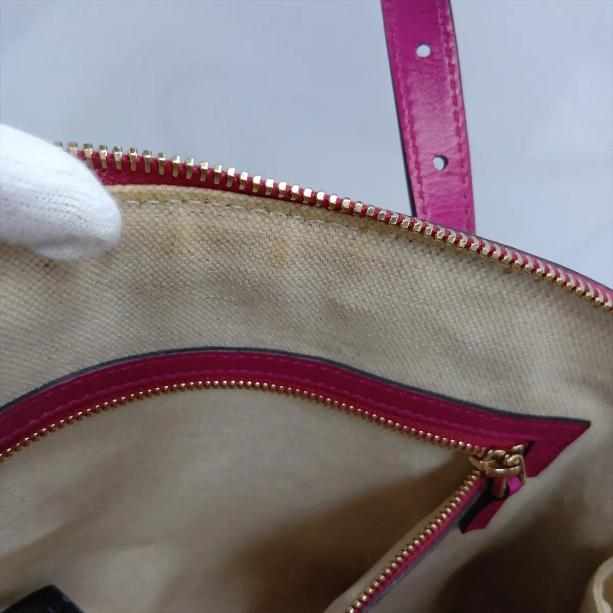 Gucci Pink Leather Handbag Shoulder Bag (Pre-Owned)