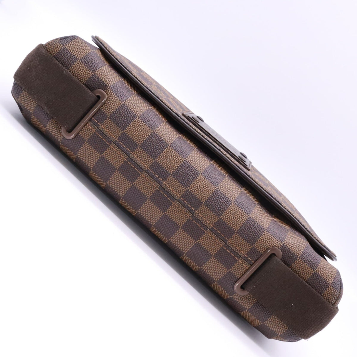 Louis Vuitton Beige Brown Coated Canvas Leather Shoulder Bag (Pre-Owned)