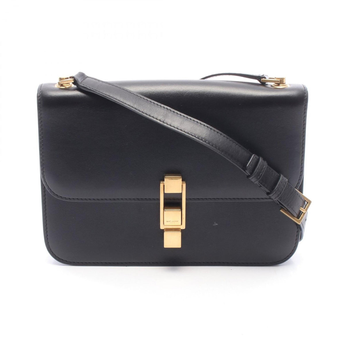 Saint Laurent Black Leather Handbag Shoulder Bag (Pre-Owned)