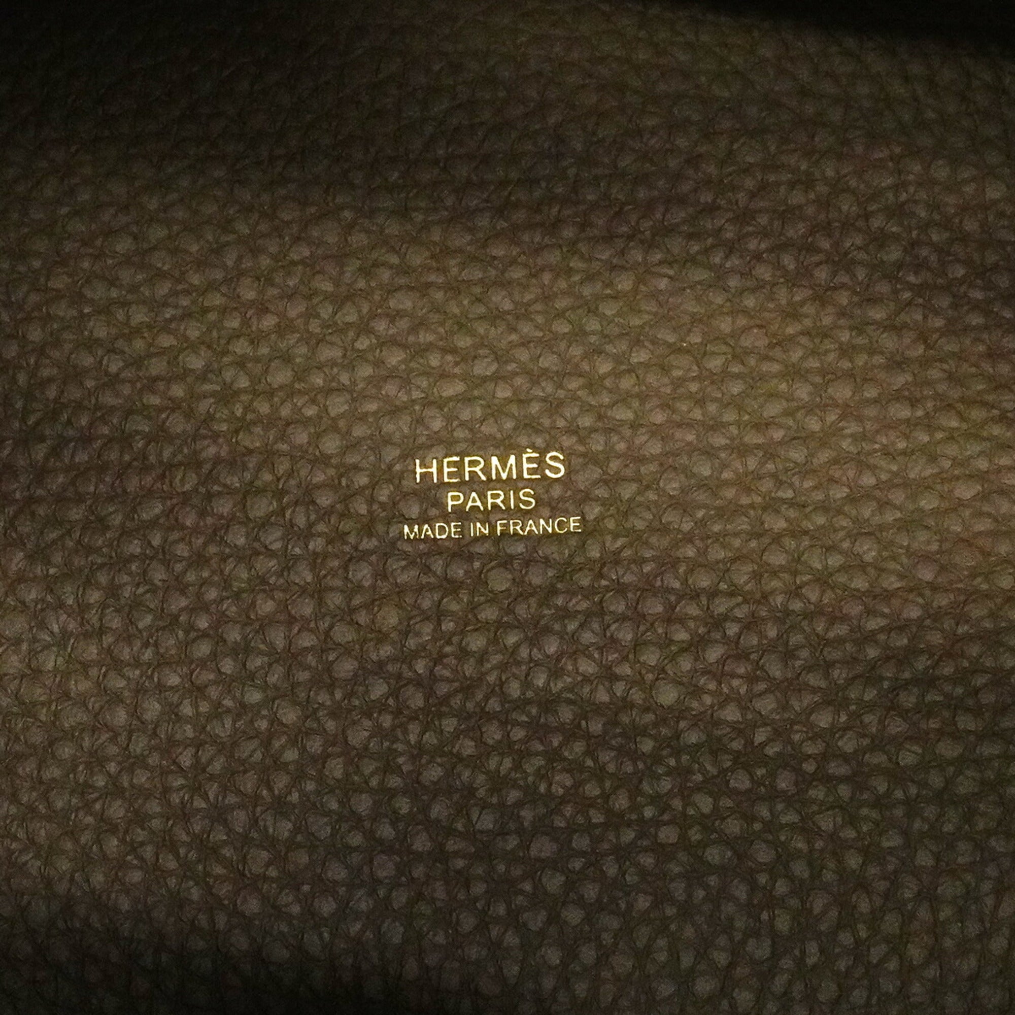 Hermes Etoupe Gray Taurillon Clemence Leather Handbag (Pre-Owned)